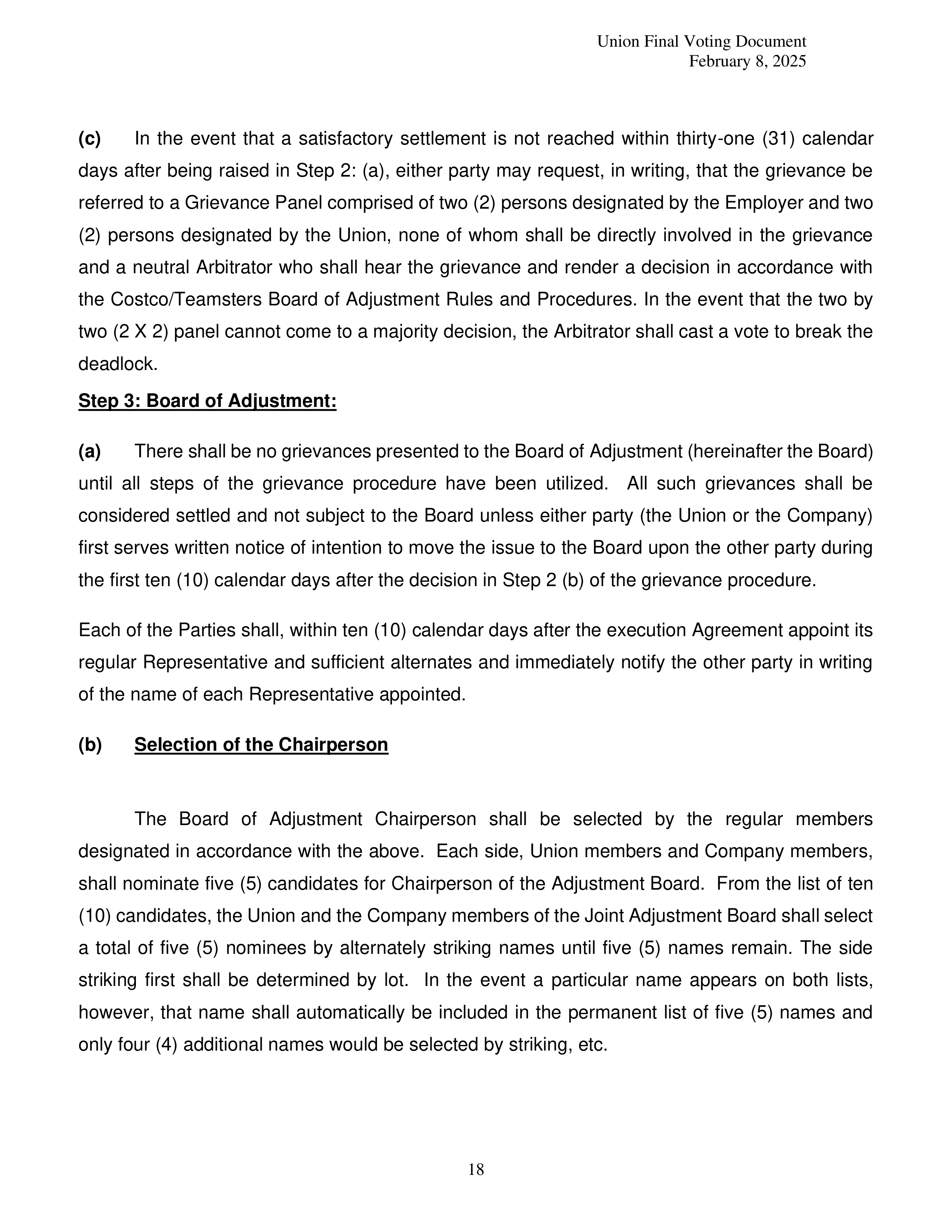 Costco Wholesale Teamsters Agreement — page 18