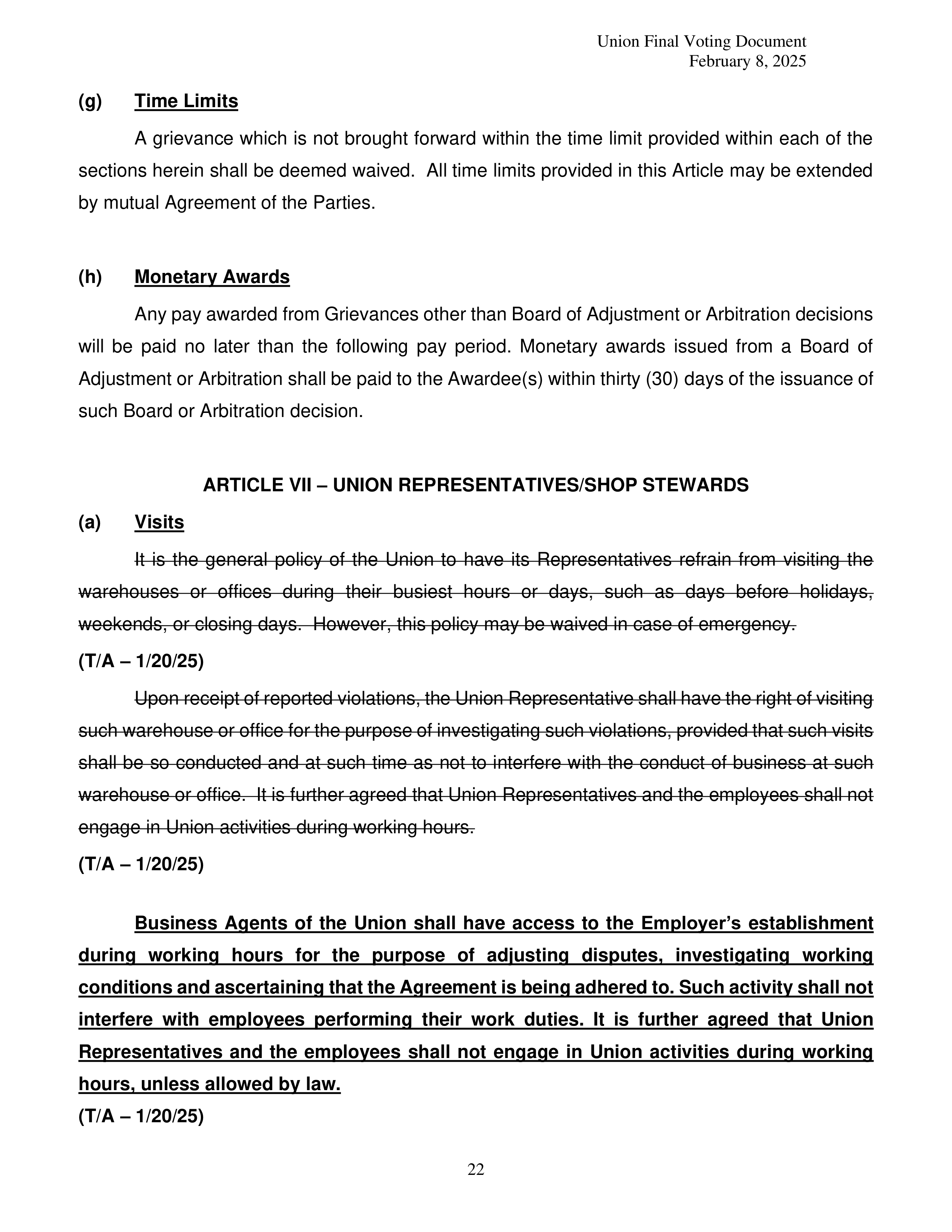Costco Wholesale Teamsters Agreement — page 22