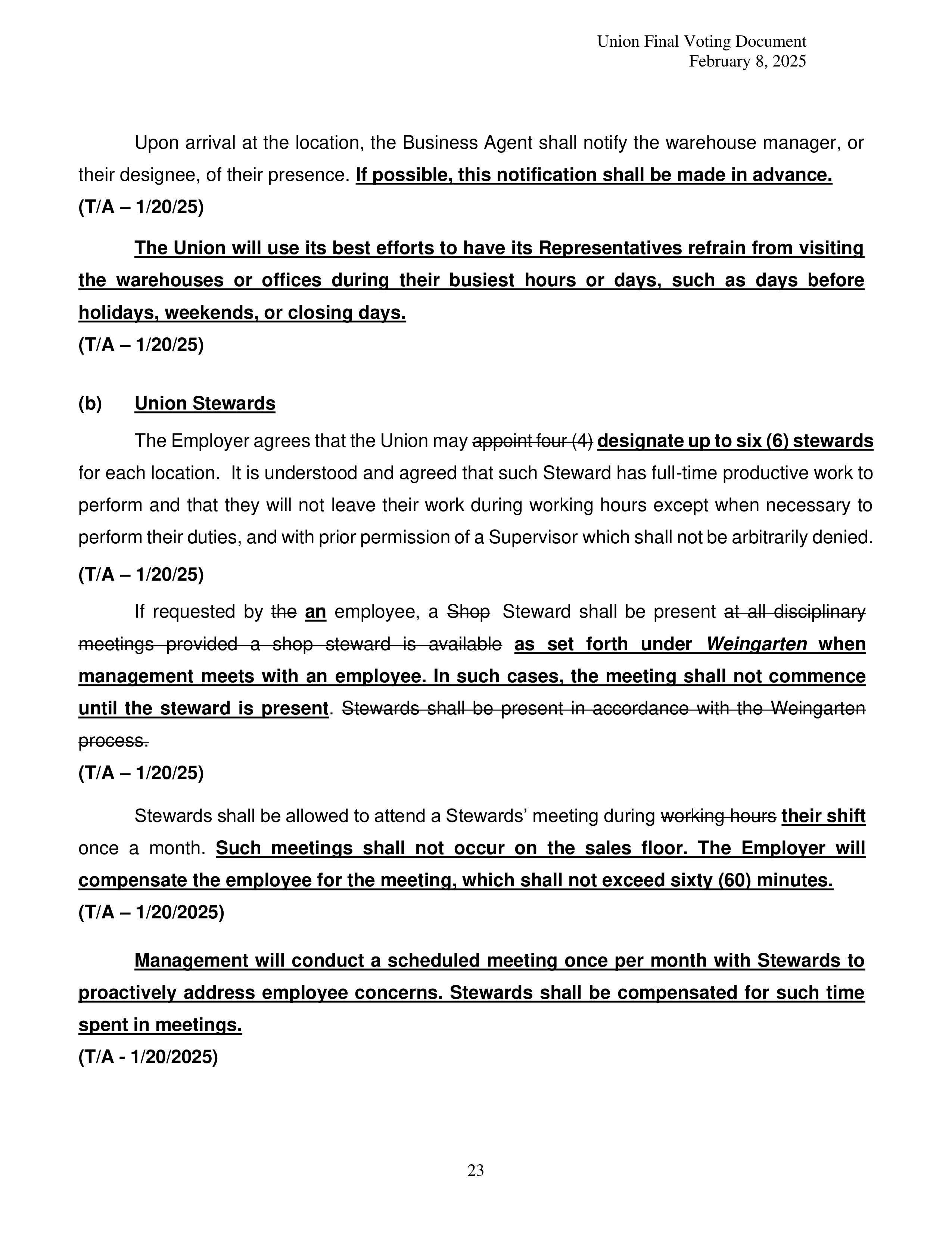 Costco Wholesale Teamsters Agreement — page 23
