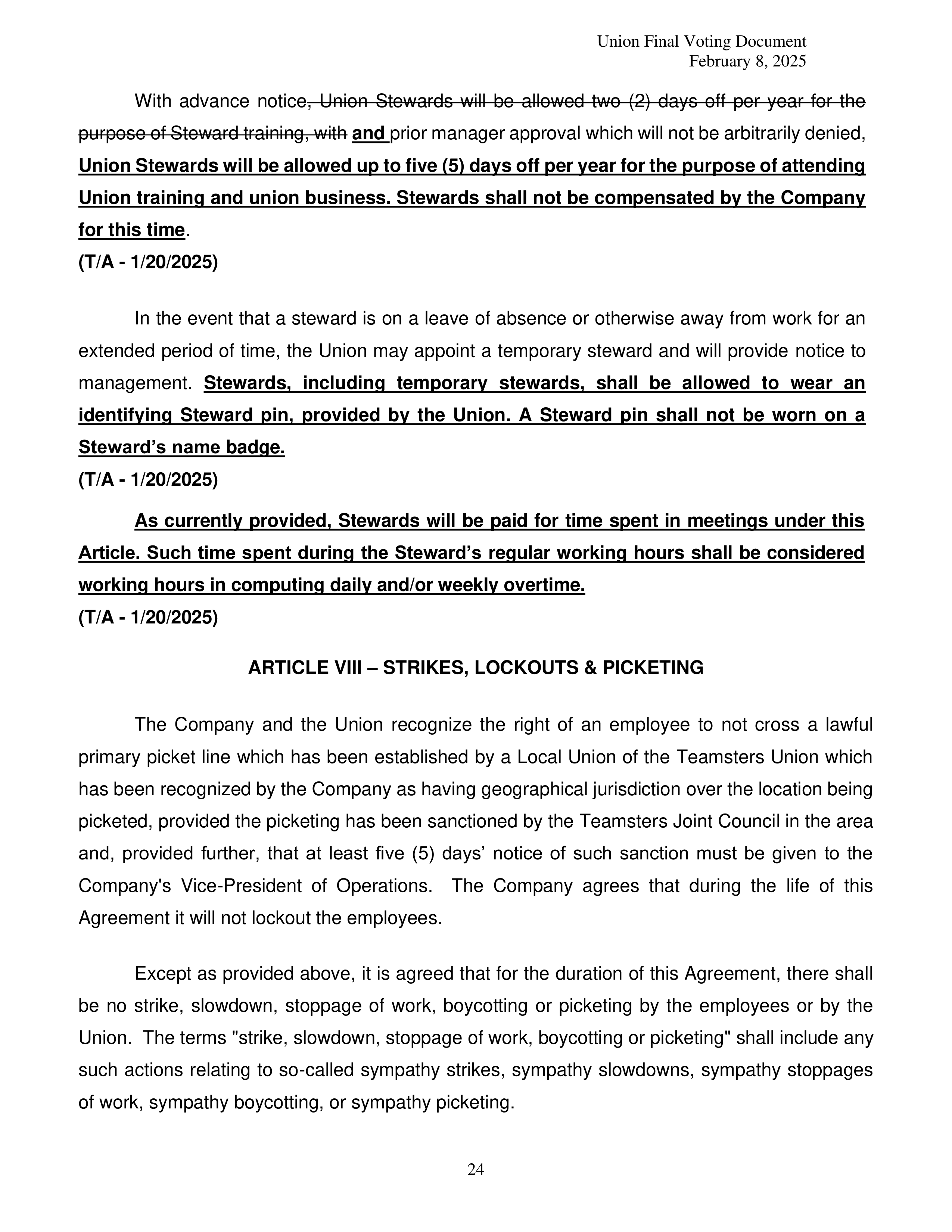 Costco Wholesale Teamsters Agreement — page 24