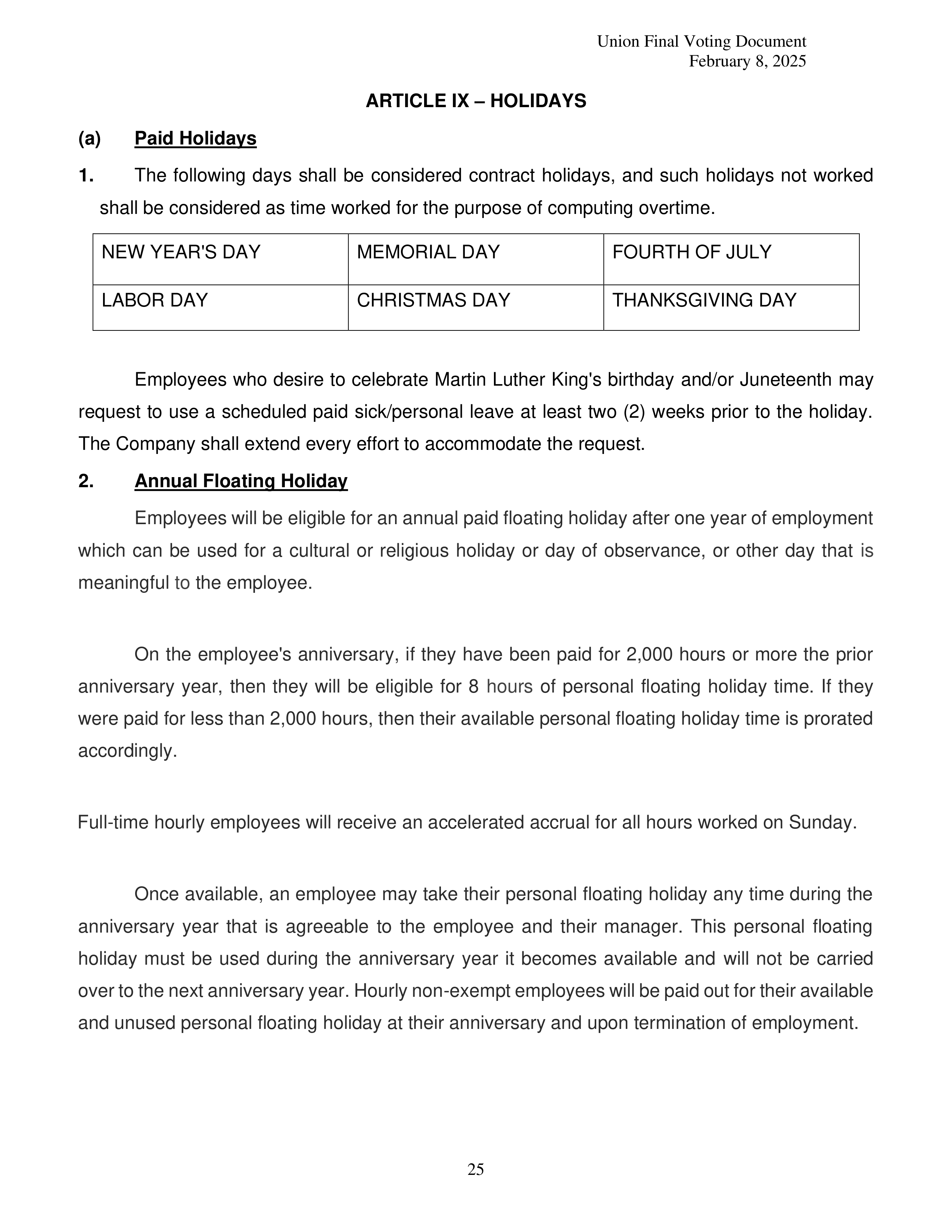 Costco Wholesale Teamsters Agreement — page 25