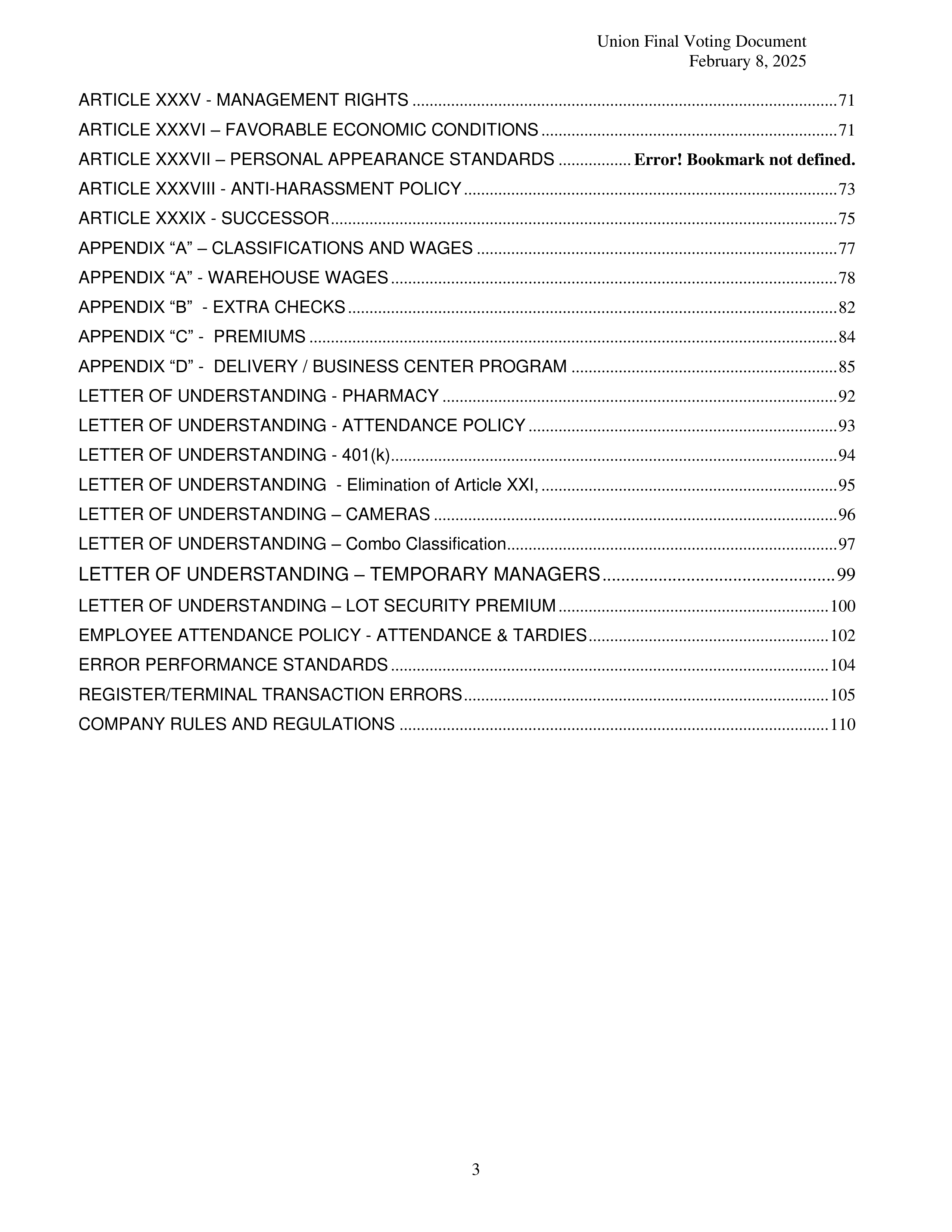 Costco Wholesale Teamsters Agreement — page 3