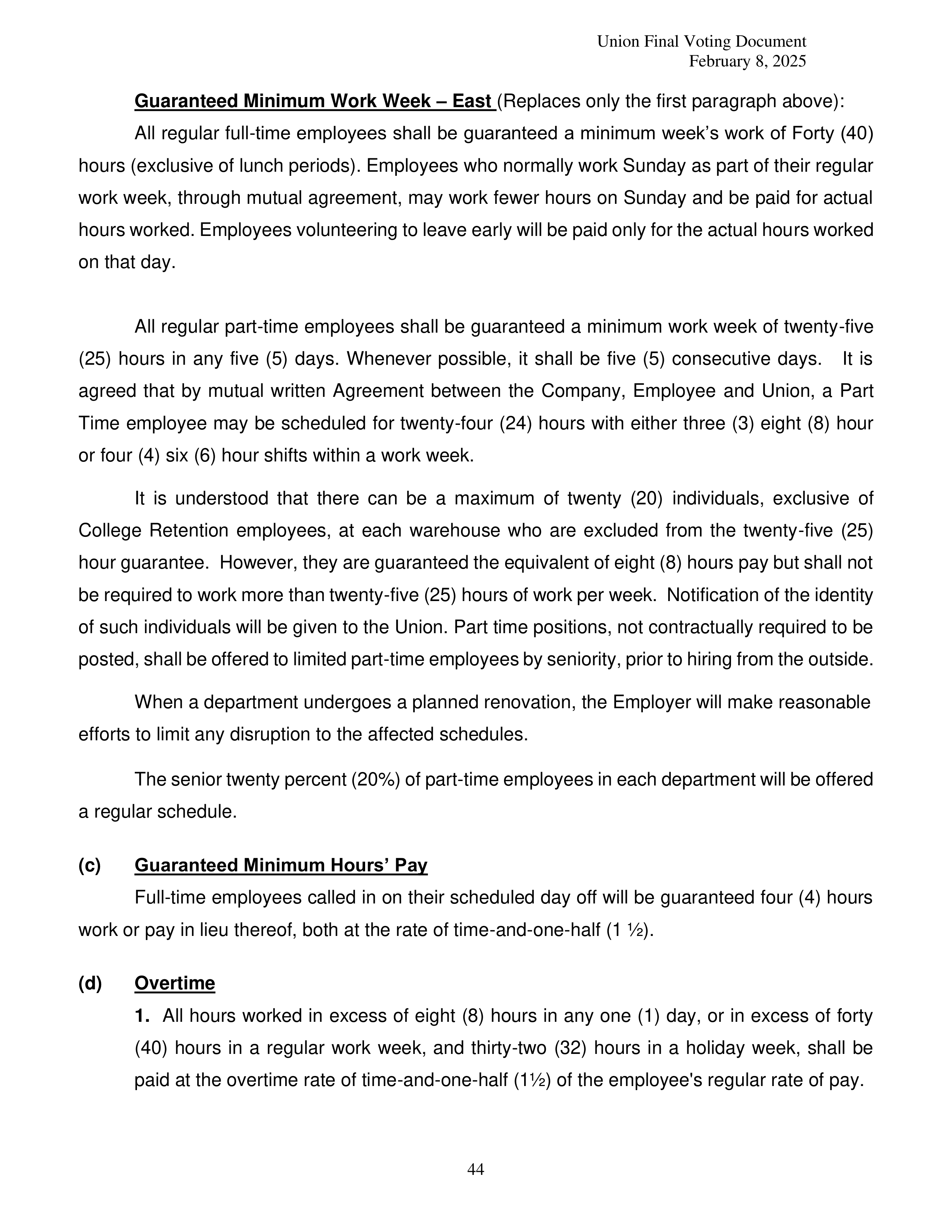 Costco Wholesale Teamsters Agreement — page 44