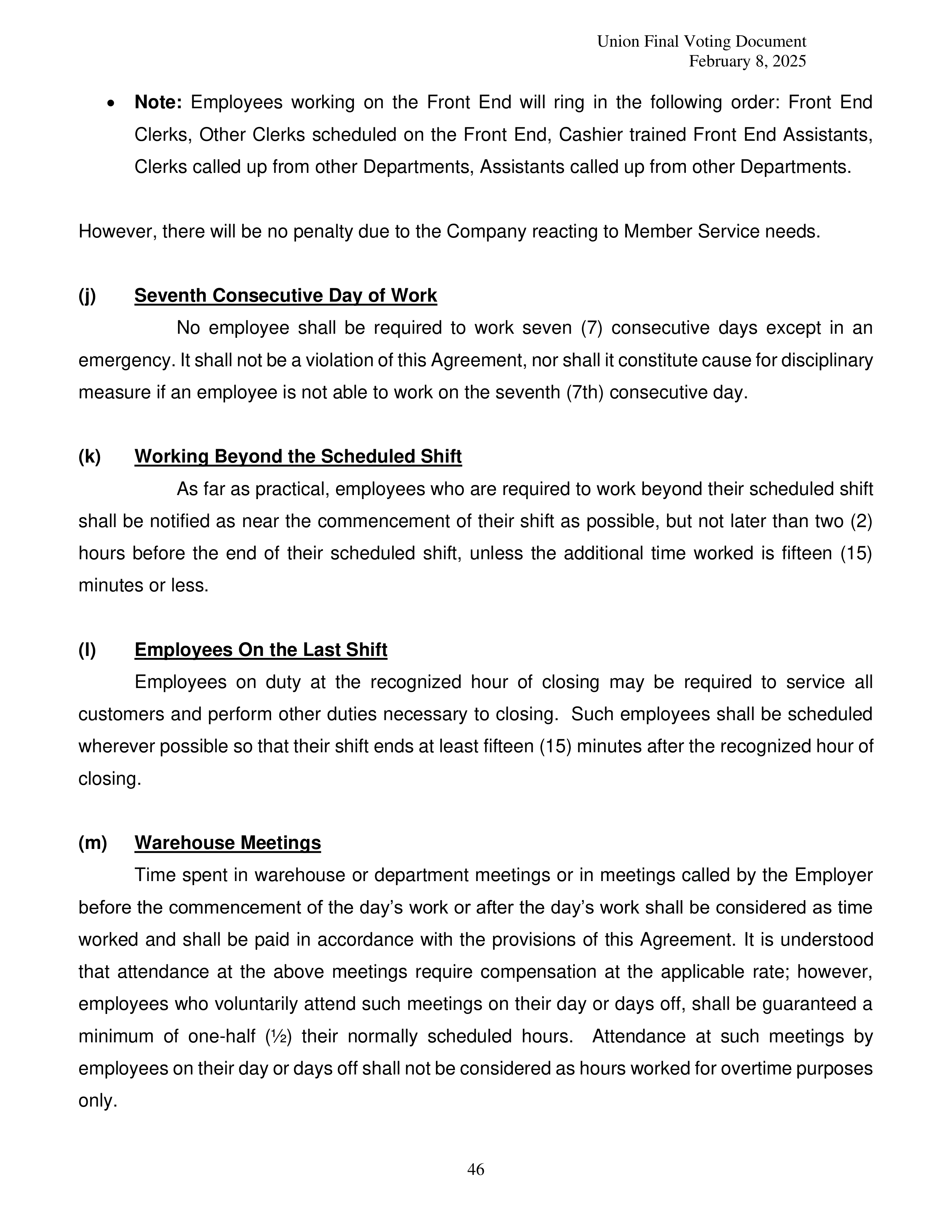 Costco Wholesale Teamsters Agreement — page 46