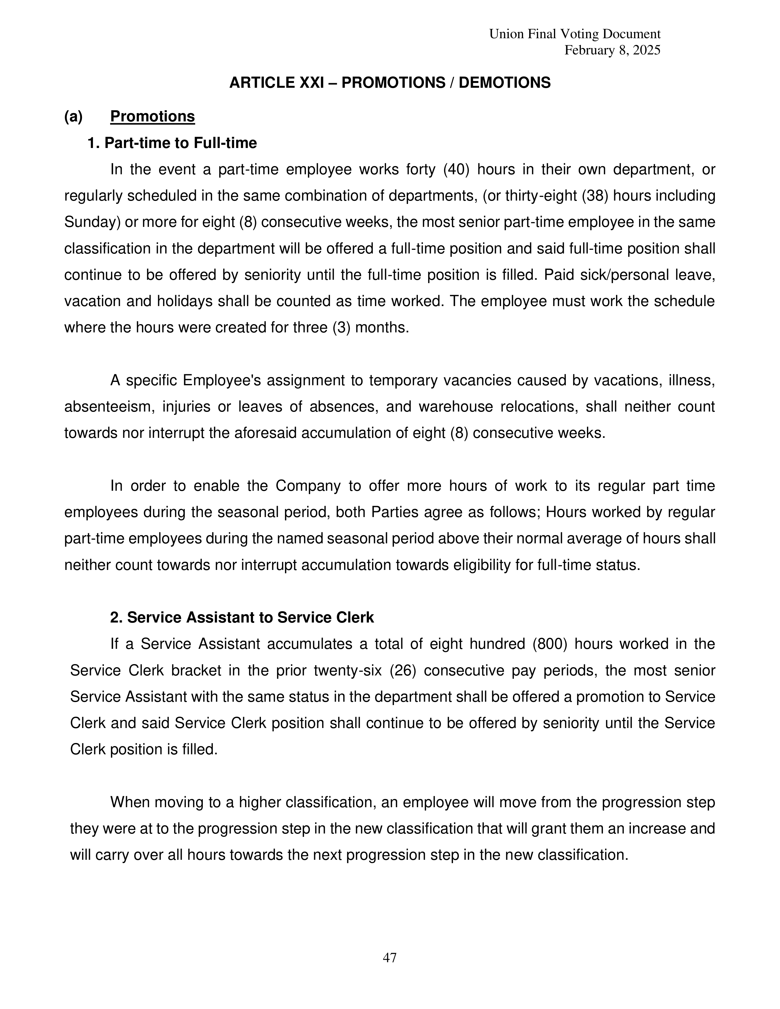 Costco Wholesale Teamsters Agreement — page 47