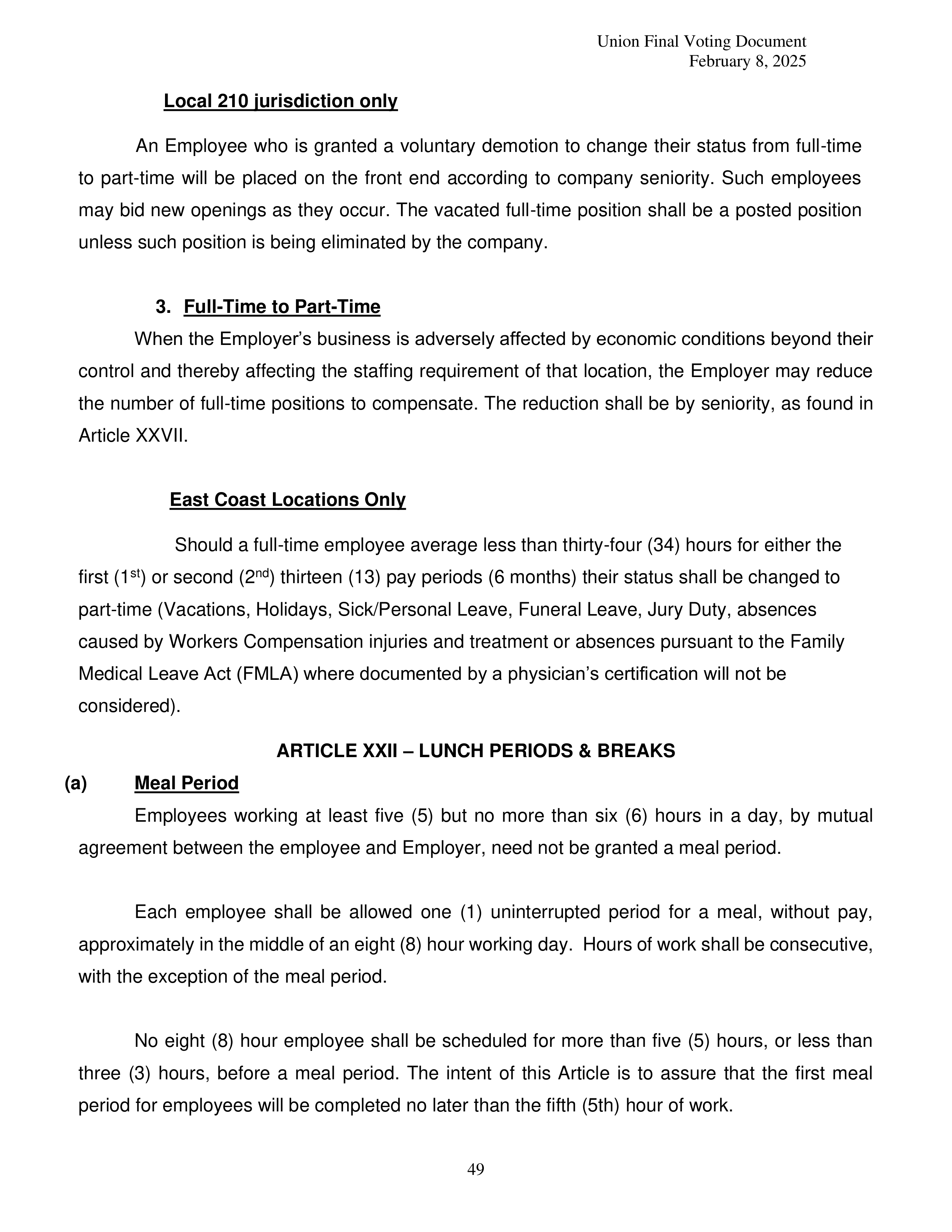 Costco Wholesale Teamsters Agreement — page 49