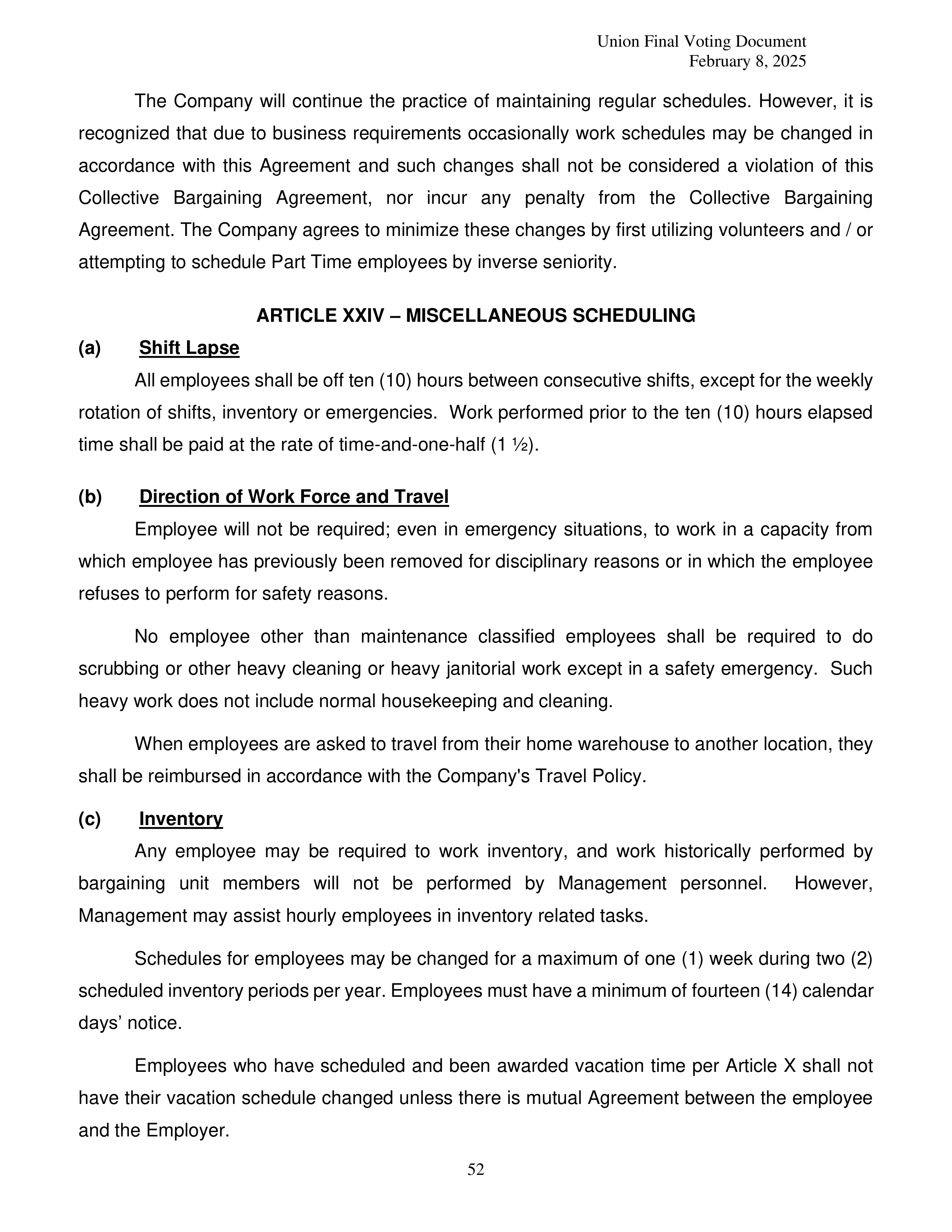Costco Wholesale Teamsters Agreement — page 52