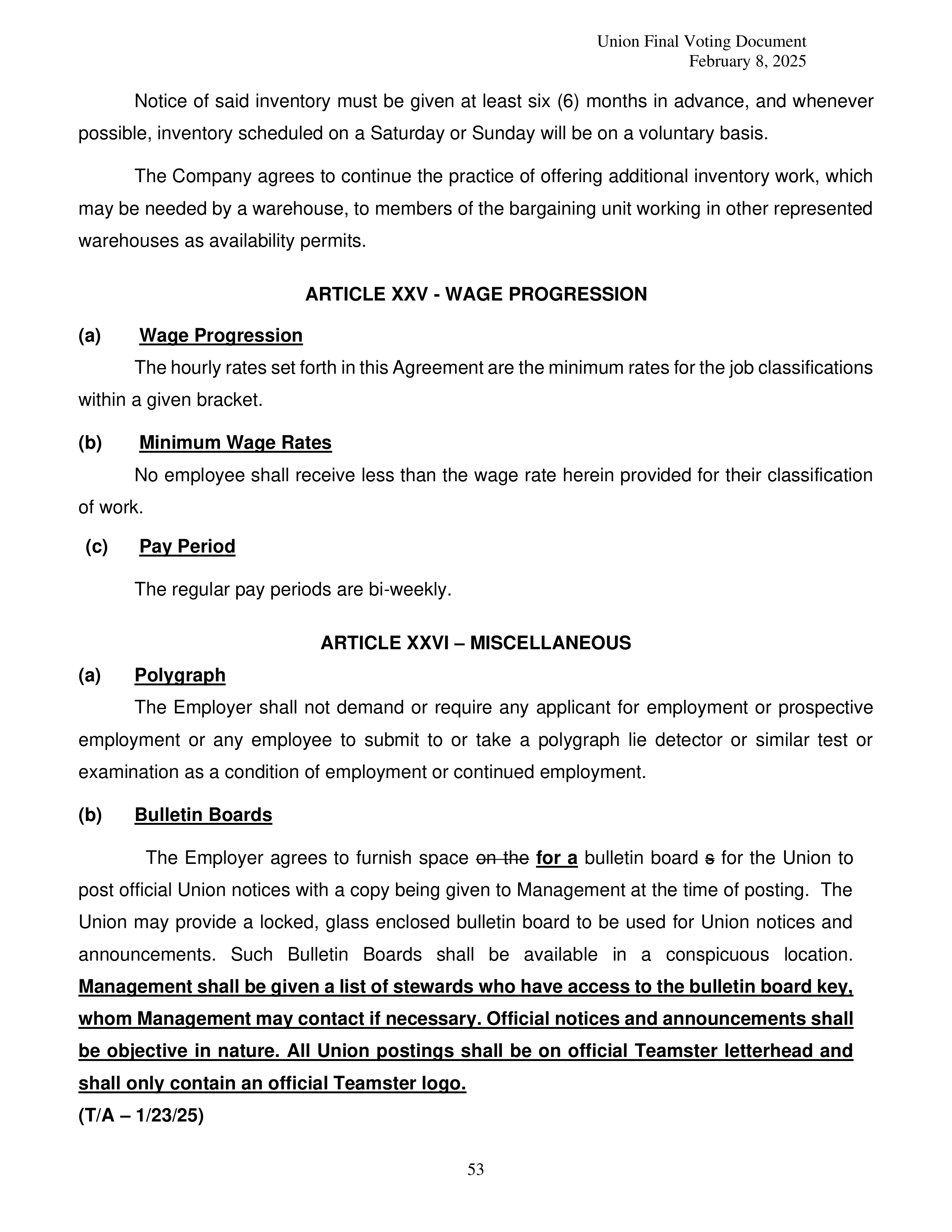 Costco Wholesale Teamsters Agreement — page 53