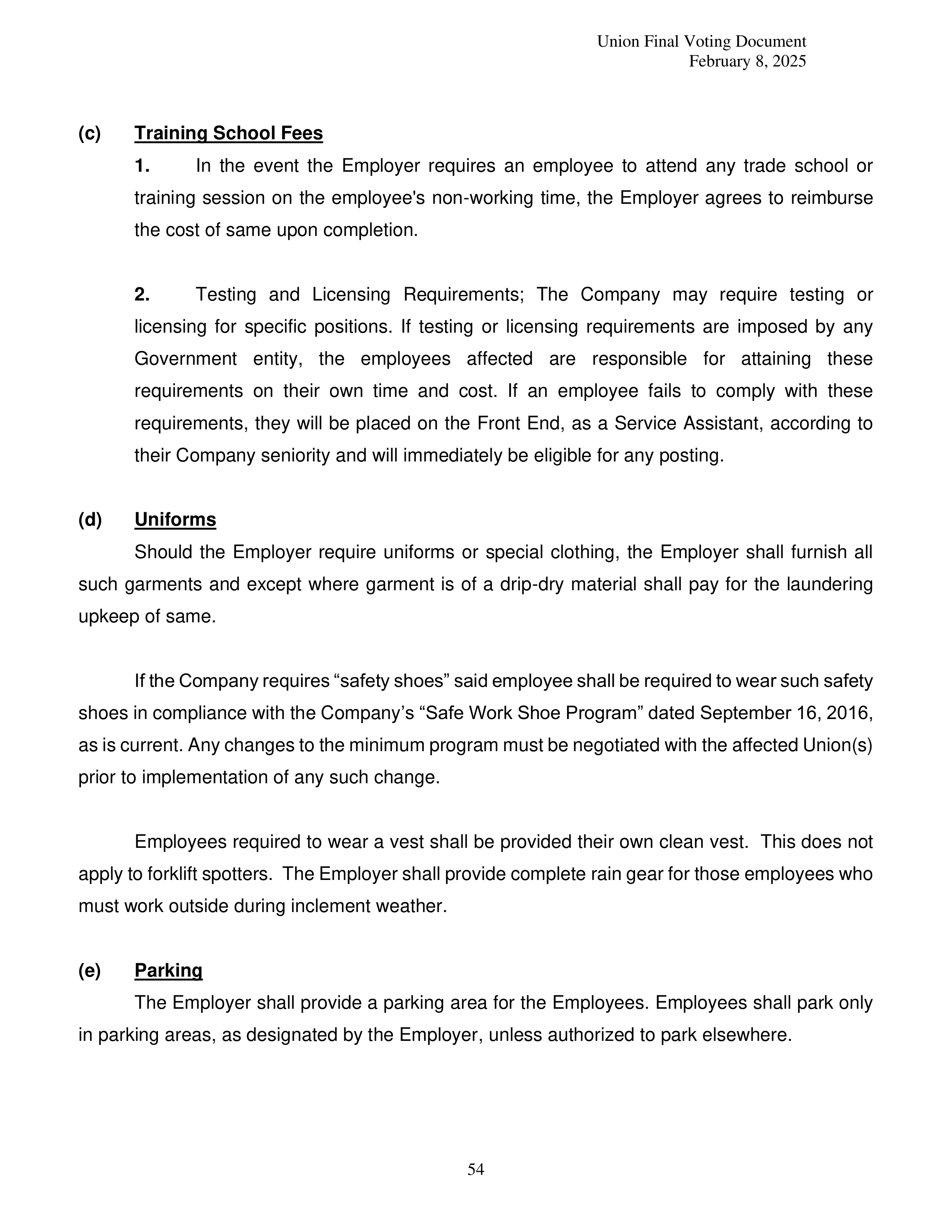 Costco Wholesale Teamsters Agreement — page 54