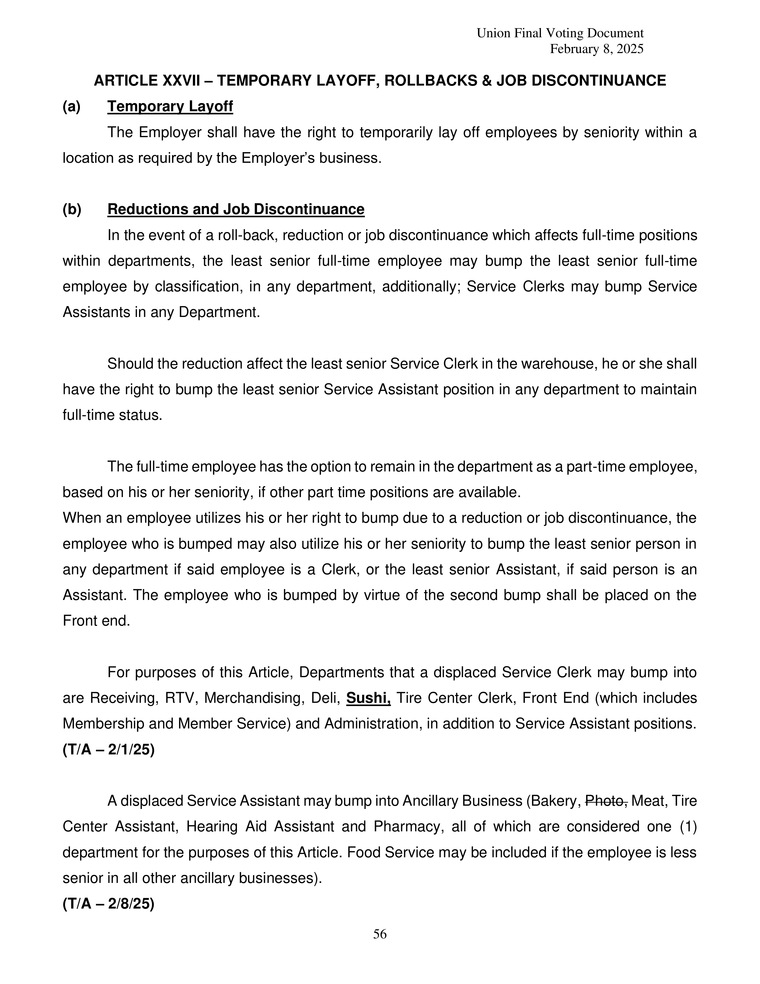 Costco Wholesale Teamsters Agreement — page 56