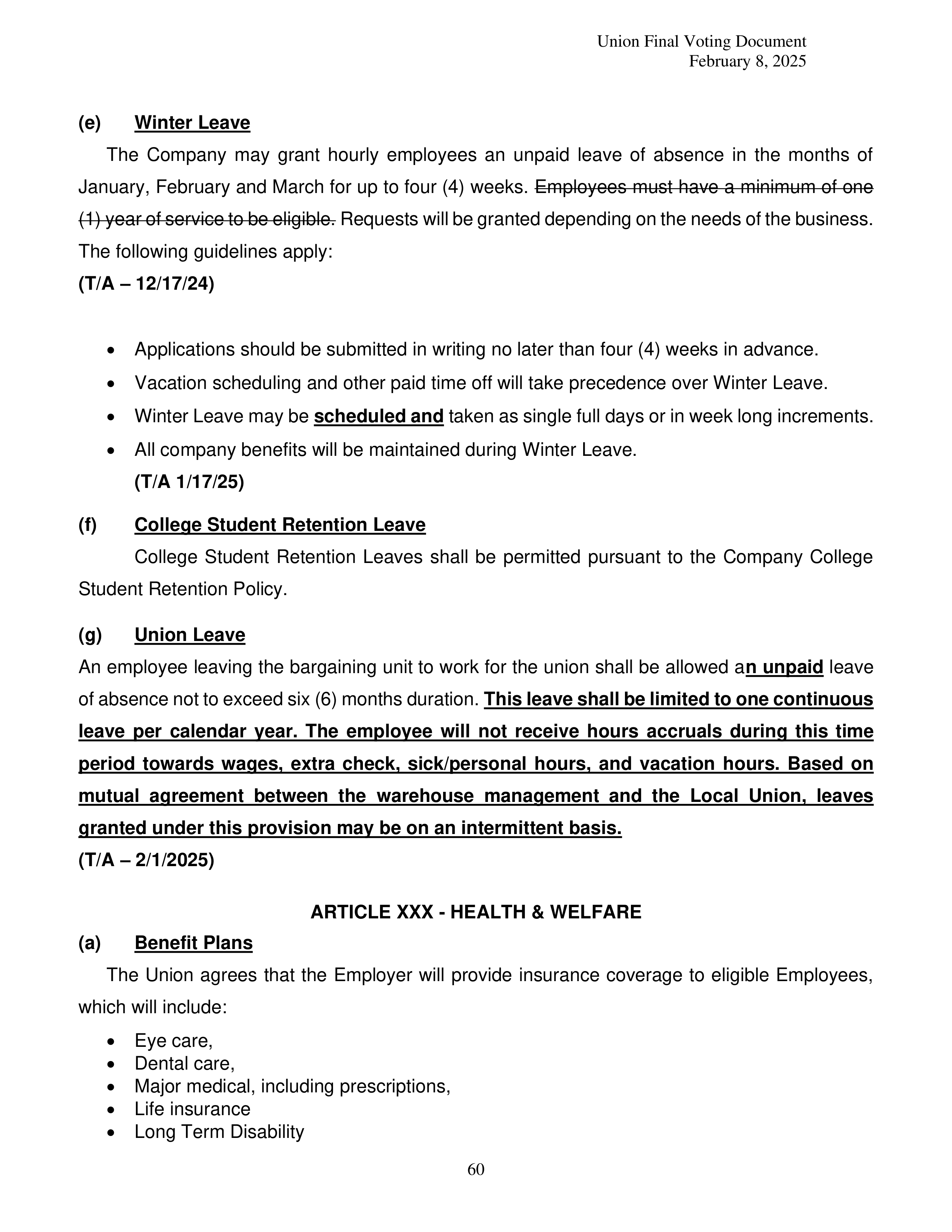 Costco Wholesale Teamsters Agreement — page 60