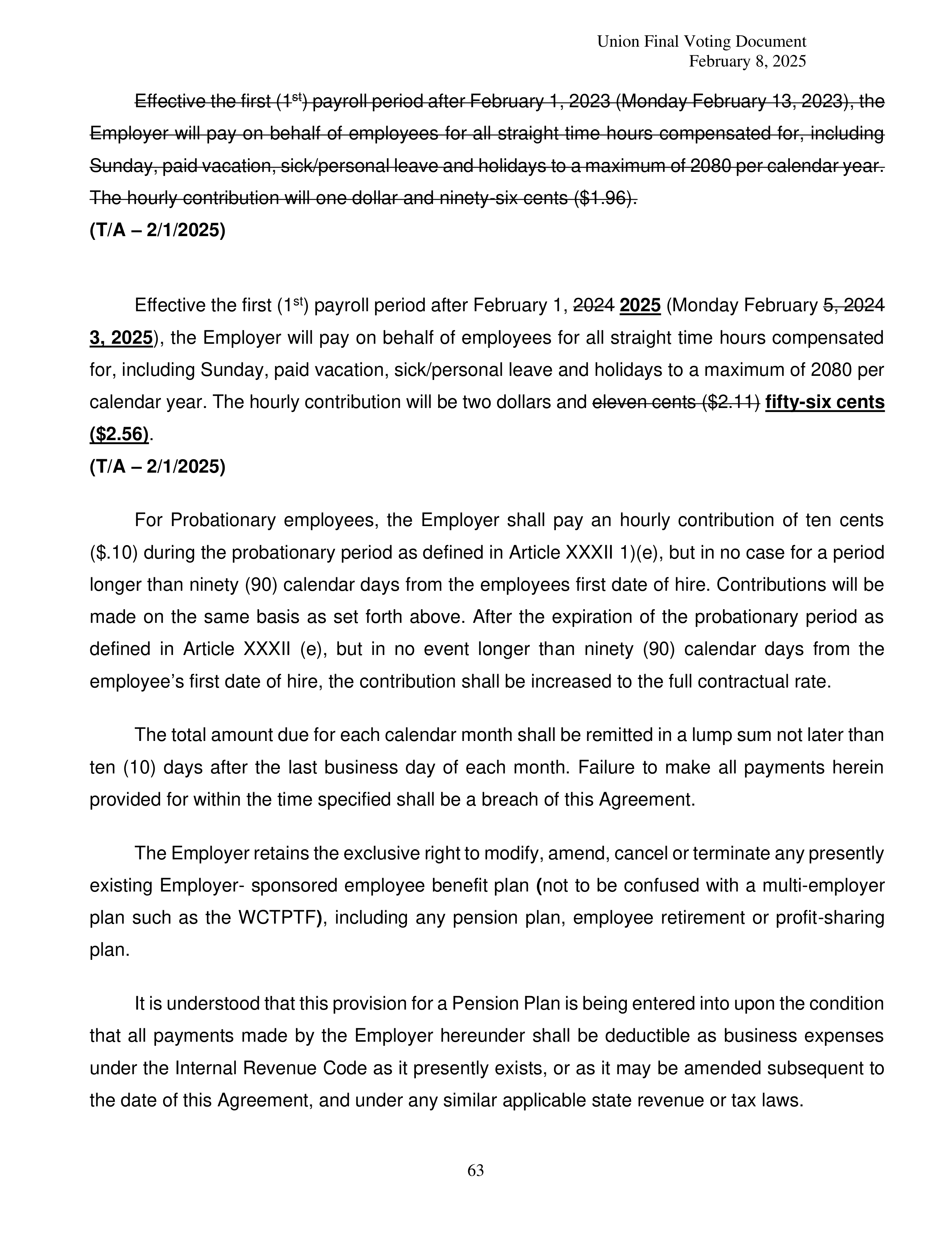 Costco Wholesale Teamsters Agreement — page 63