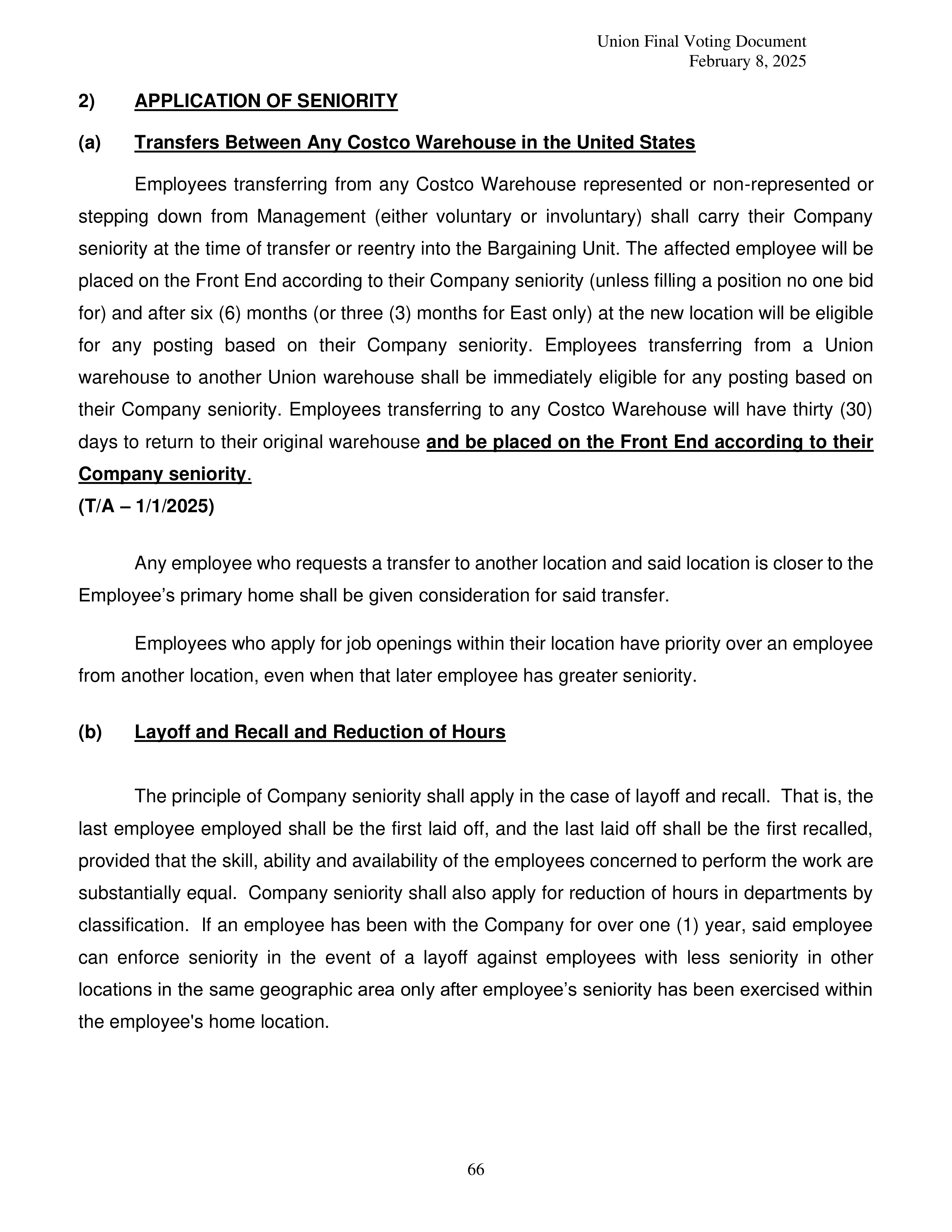 Costco Wholesale Teamsters Agreement — page 66