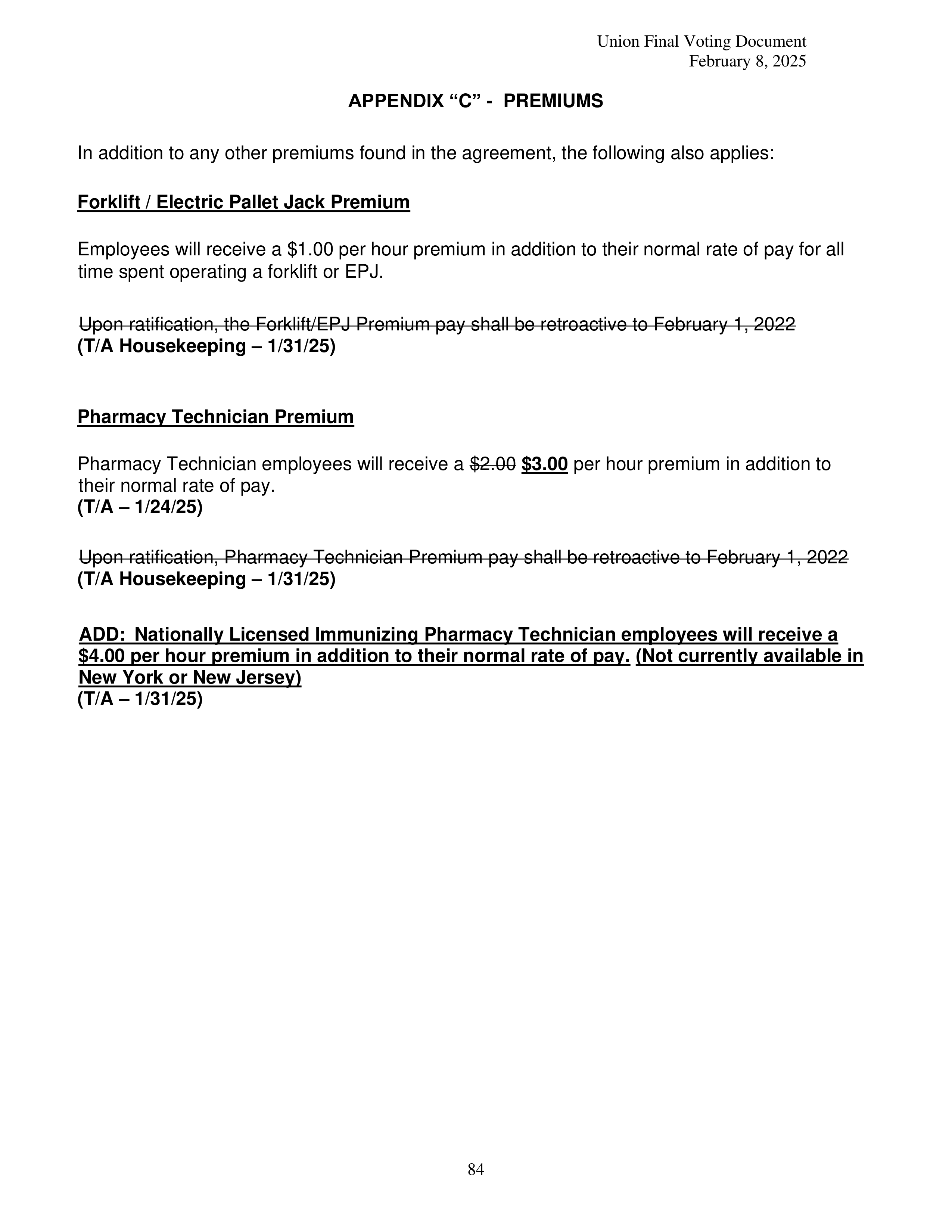 Costco Wholesale Teamsters Agreement — page 84