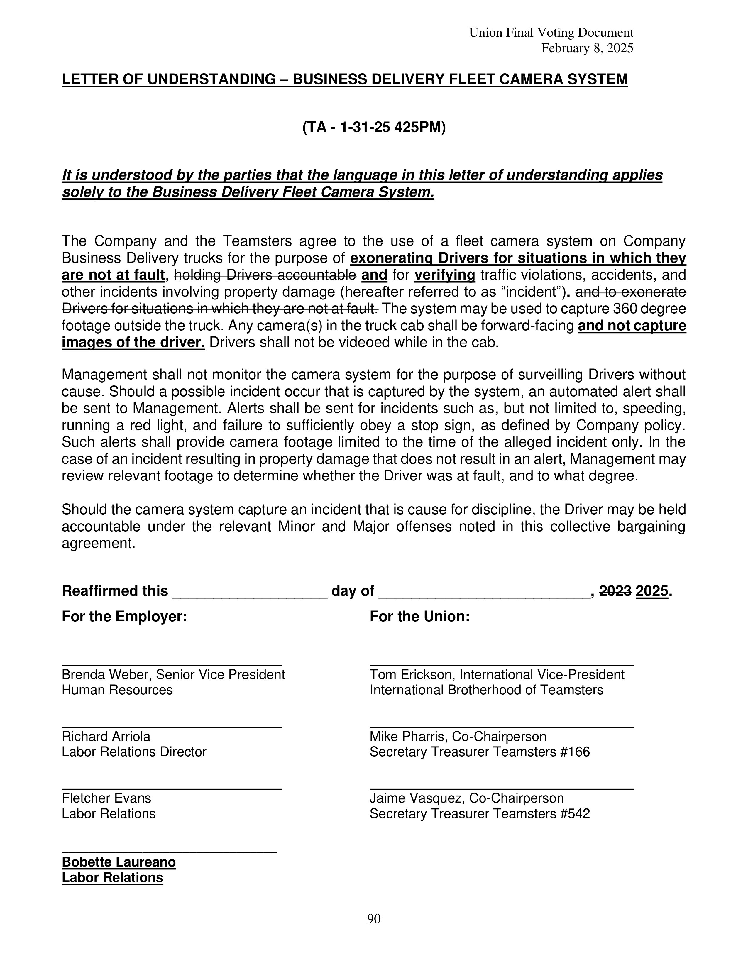 Costco Wholesale Teamsters Agreement — page 90