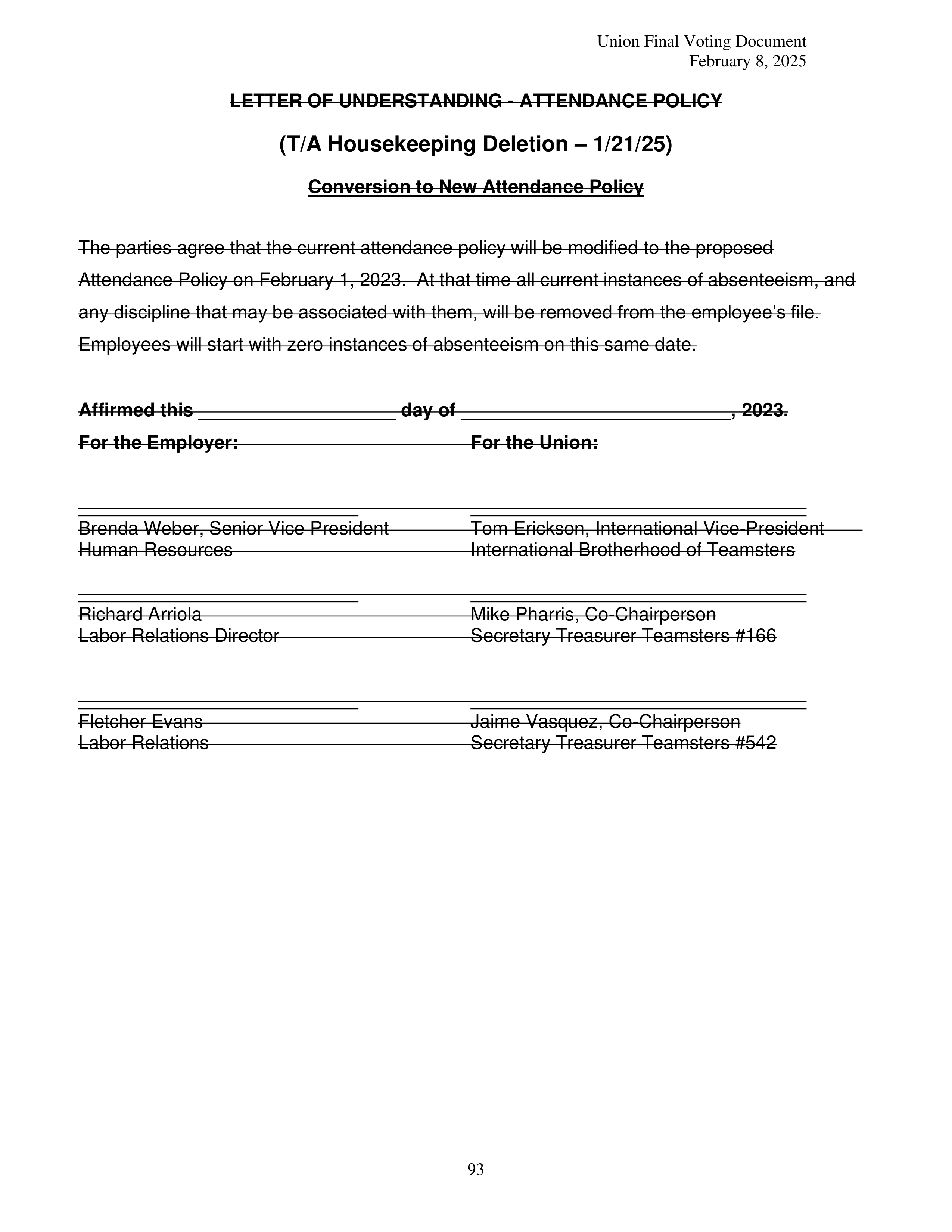 Costco Wholesale Teamsters Agreement — page 93