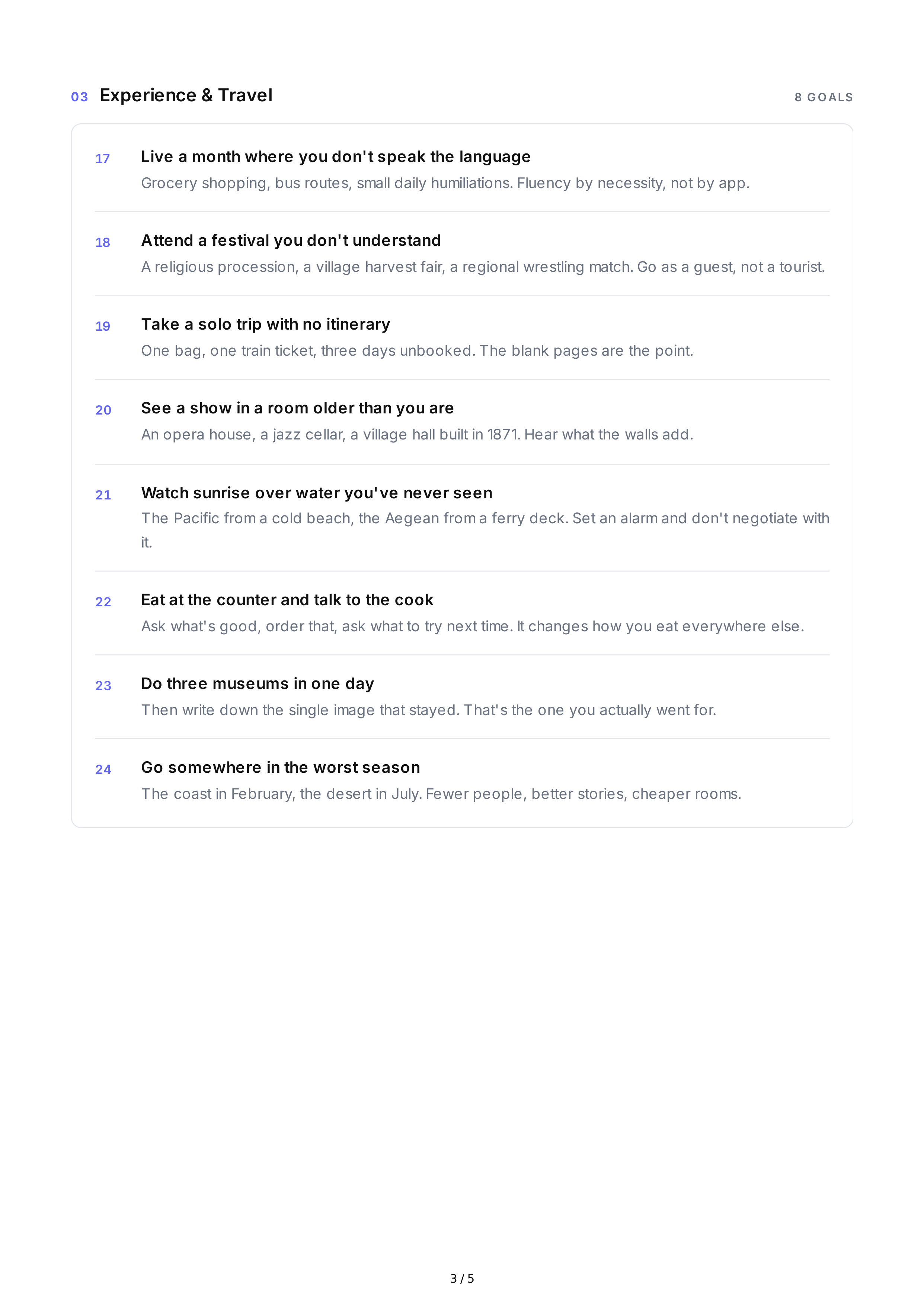 Creative Life Goals — page 3