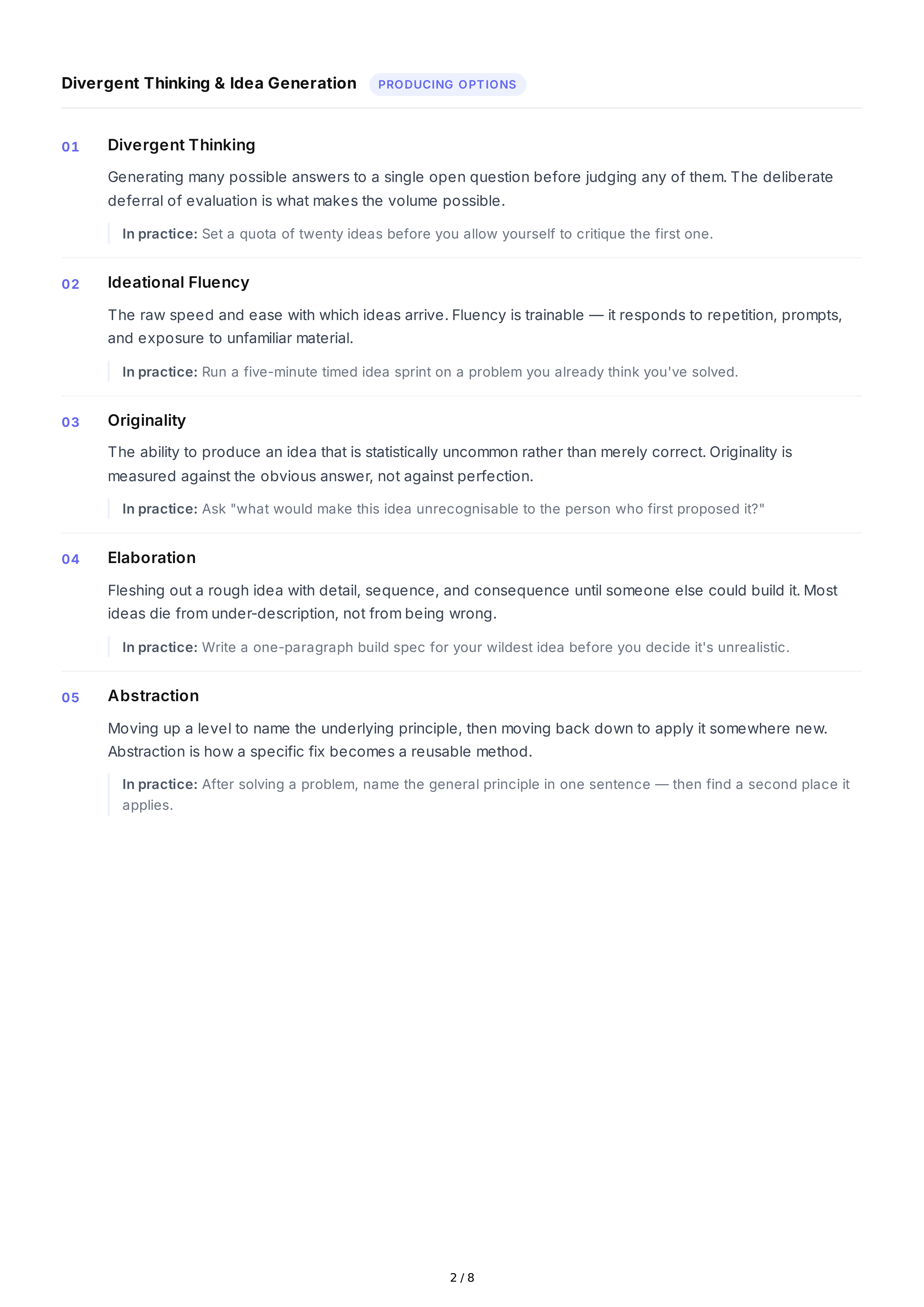 Creative Thinking Soft Skills — page 2