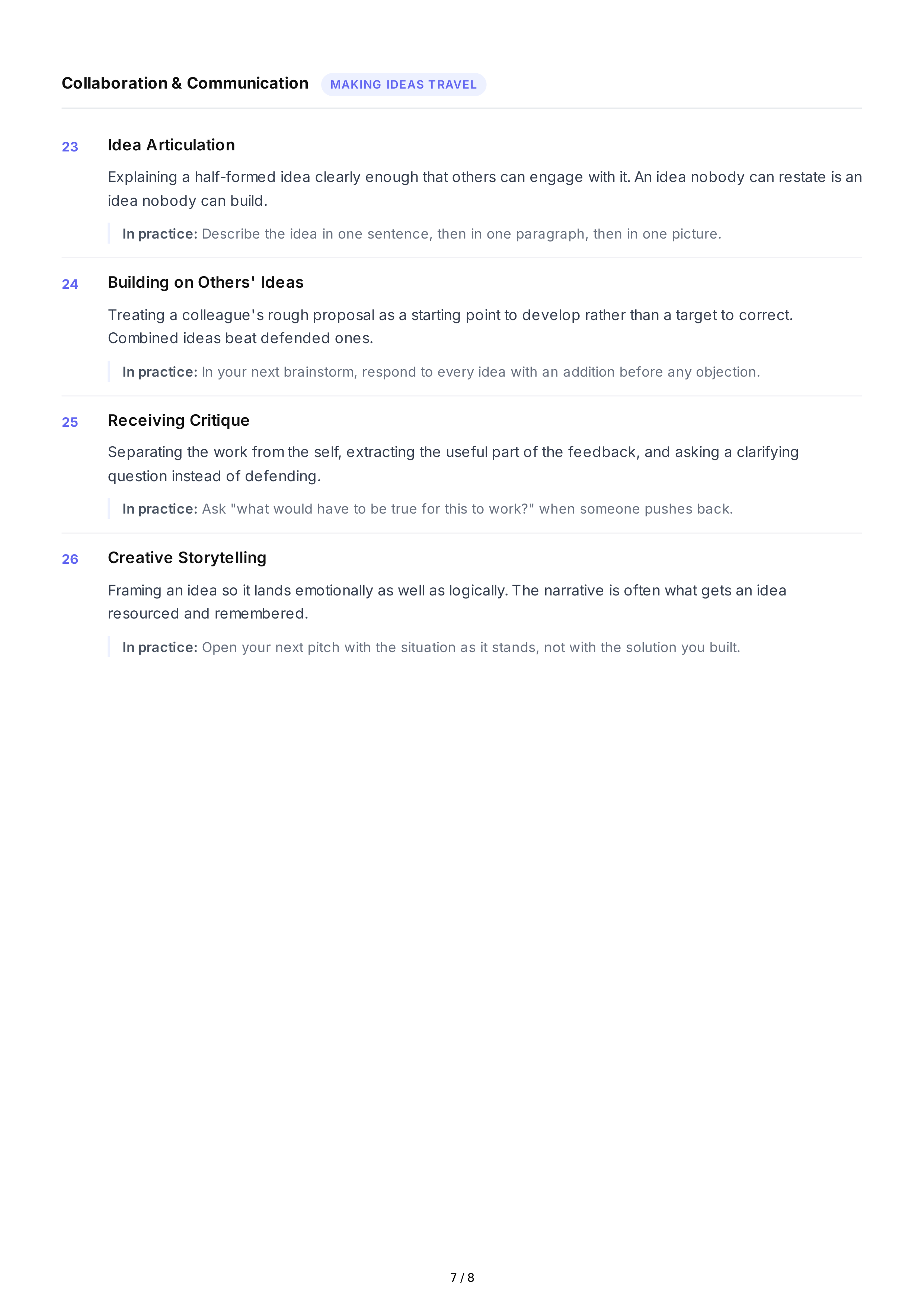 Creative Thinking Soft Skills — page 7