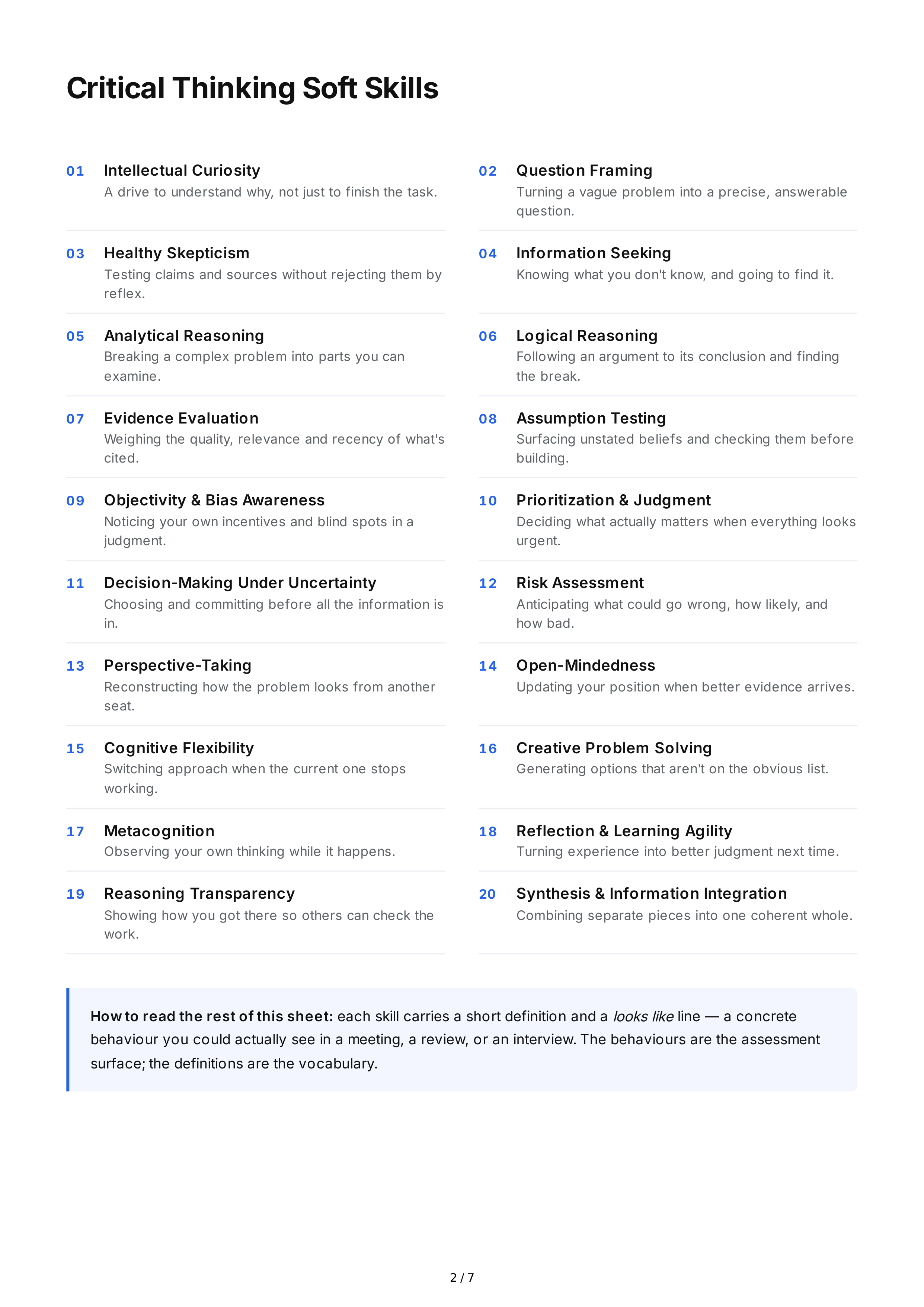 Critical Thinking Soft Skills — page 2