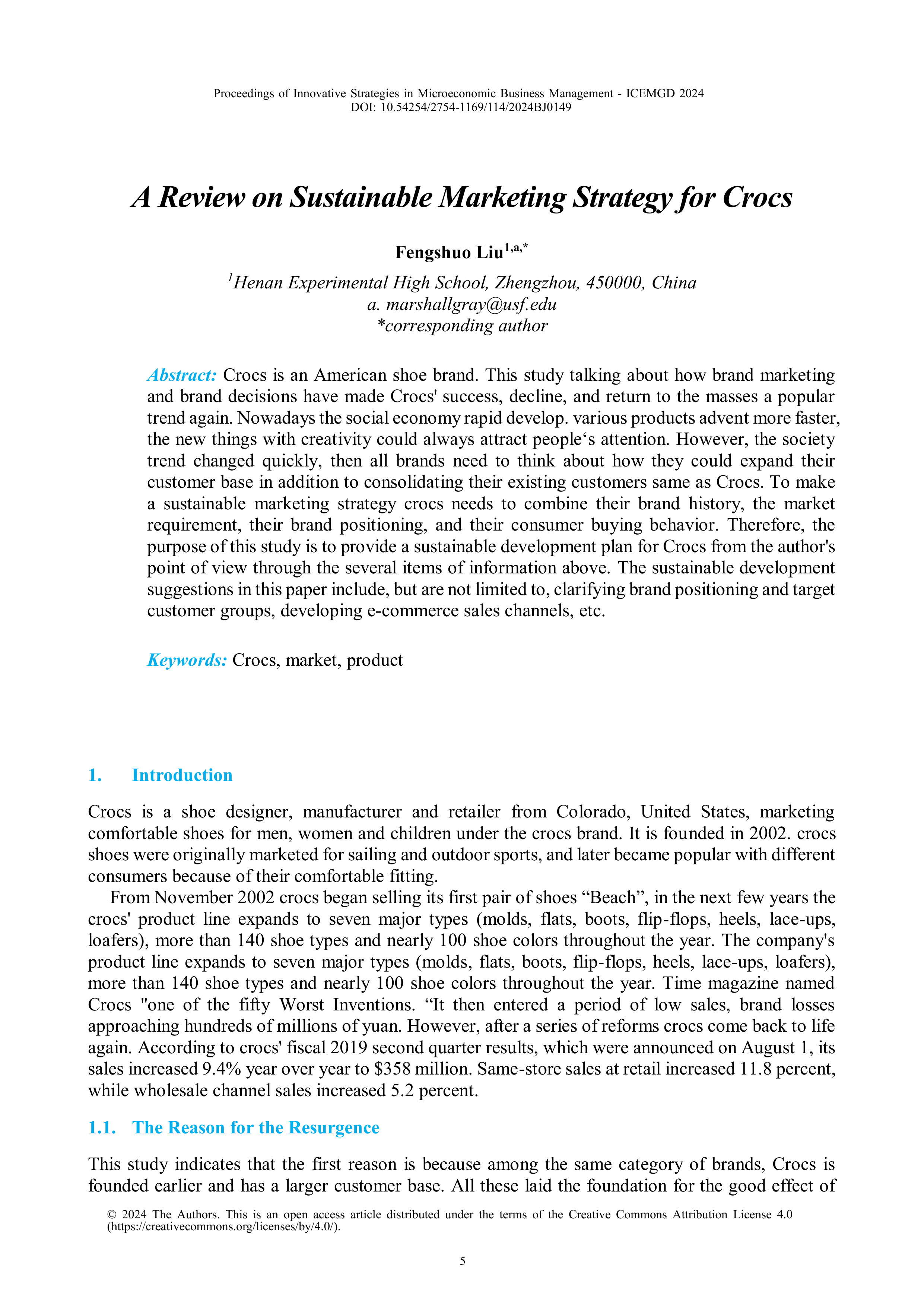 Crocs Marketing Strategy — page 1