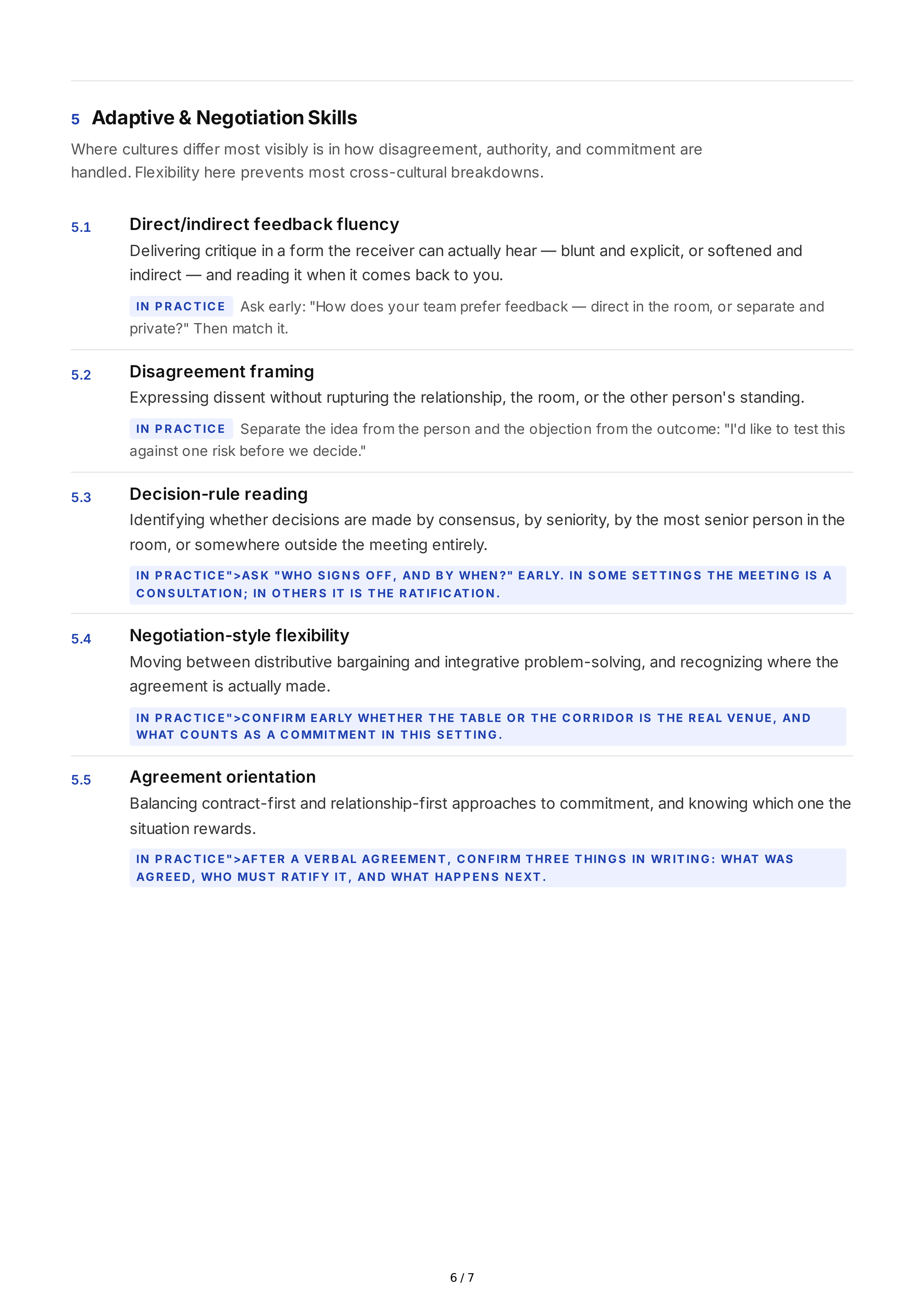 Cross-Cultural Communication Interpersonal Skills — page 6