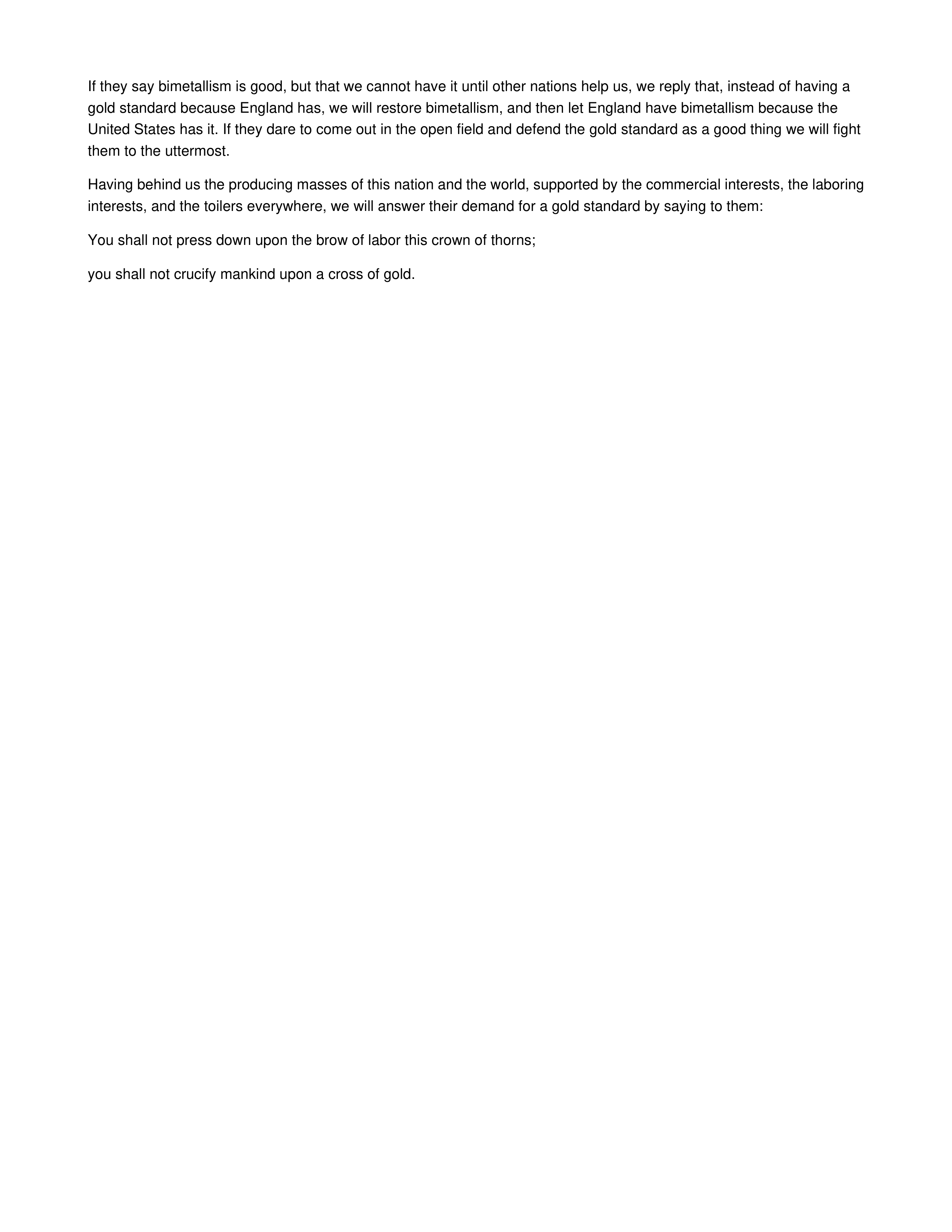 Cross of Gold Persuasive Speech — page 5