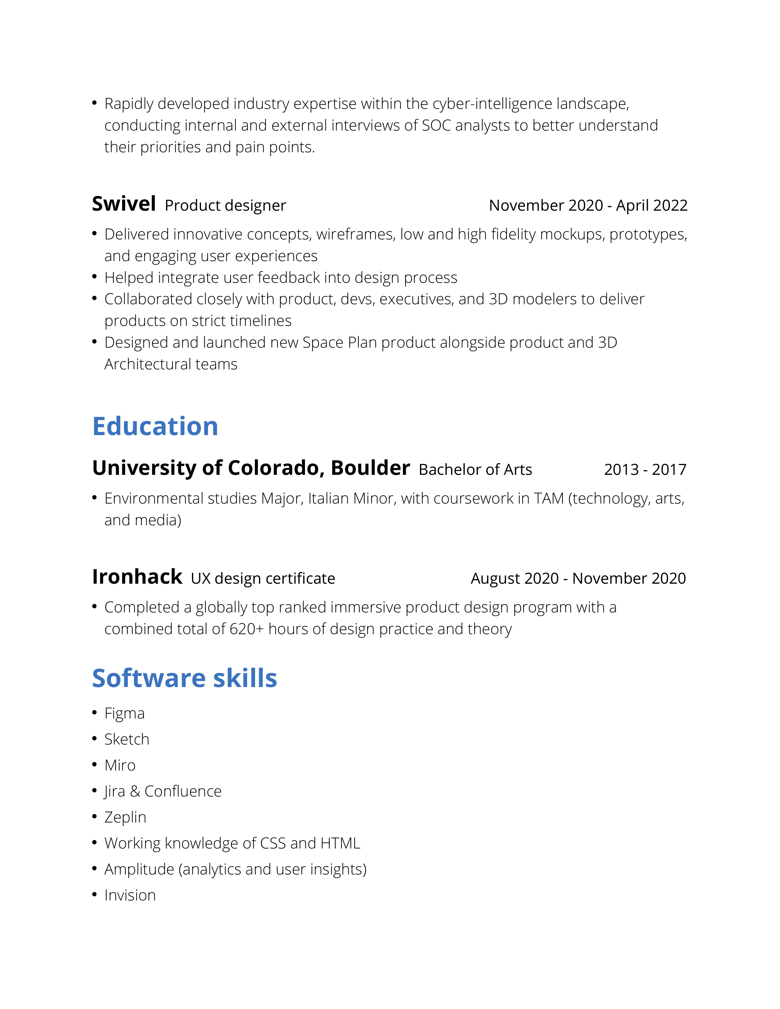 CrowdStrike Product Designer Resume — page 2