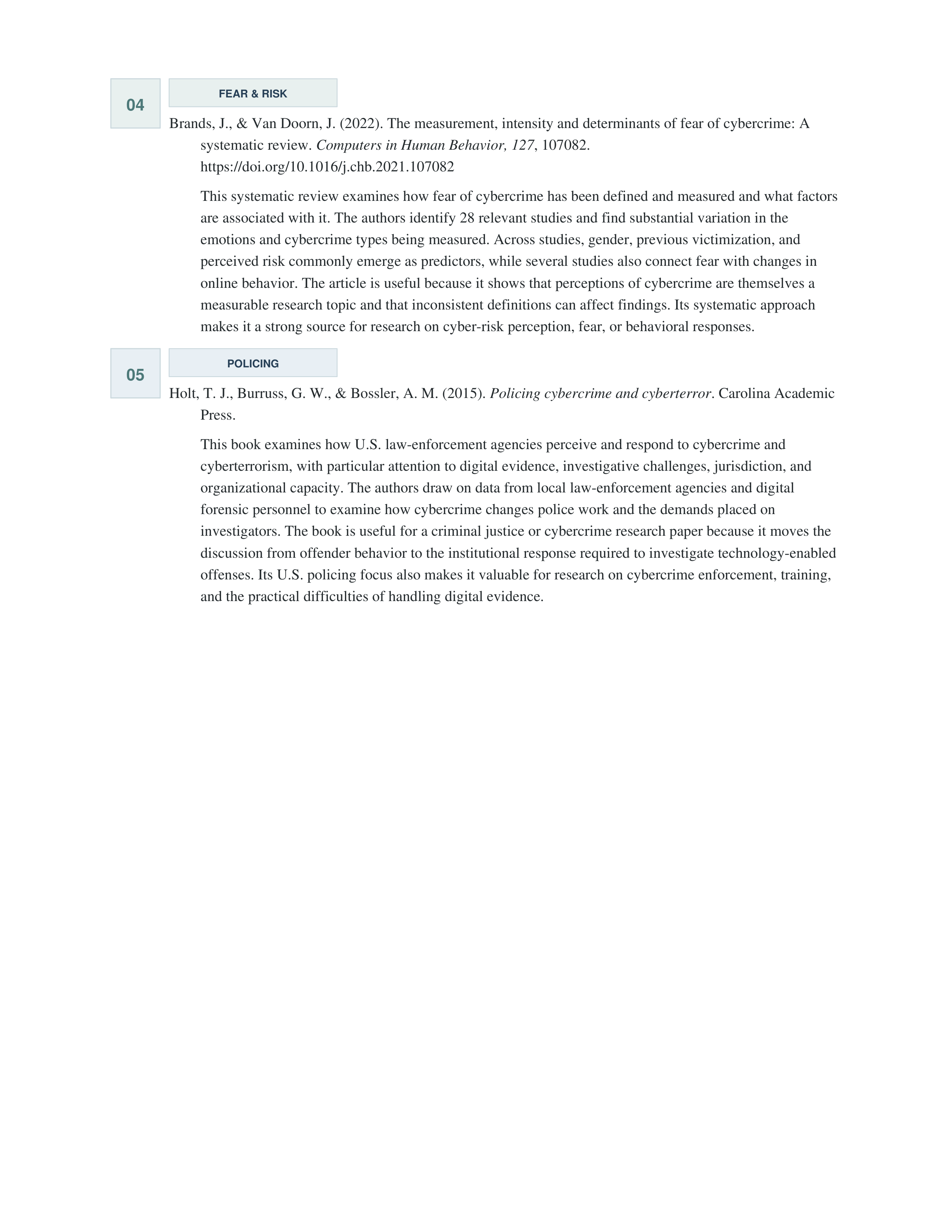 Cybercrime Annotated Bibliography — page 2