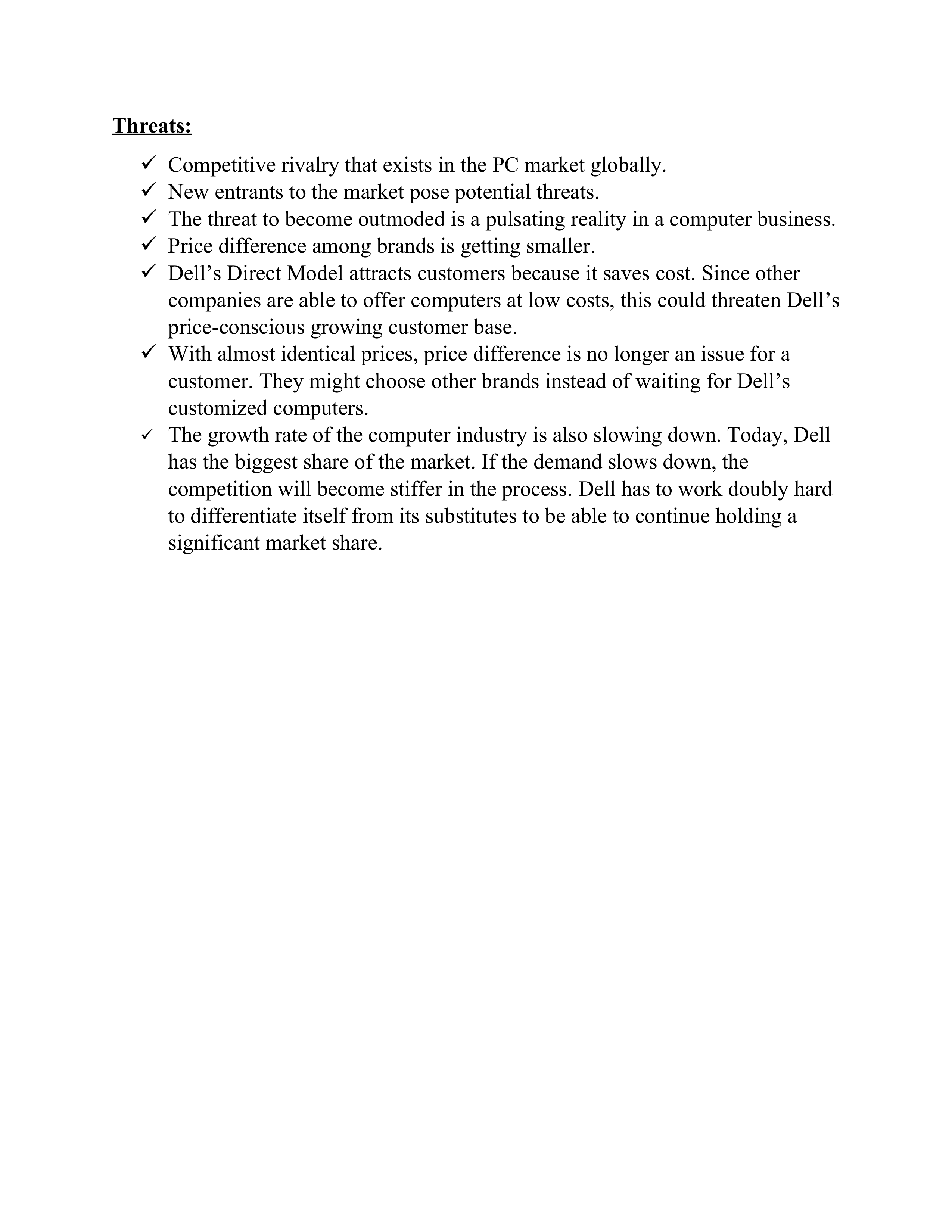 DELL Swot Analysis  — page 3