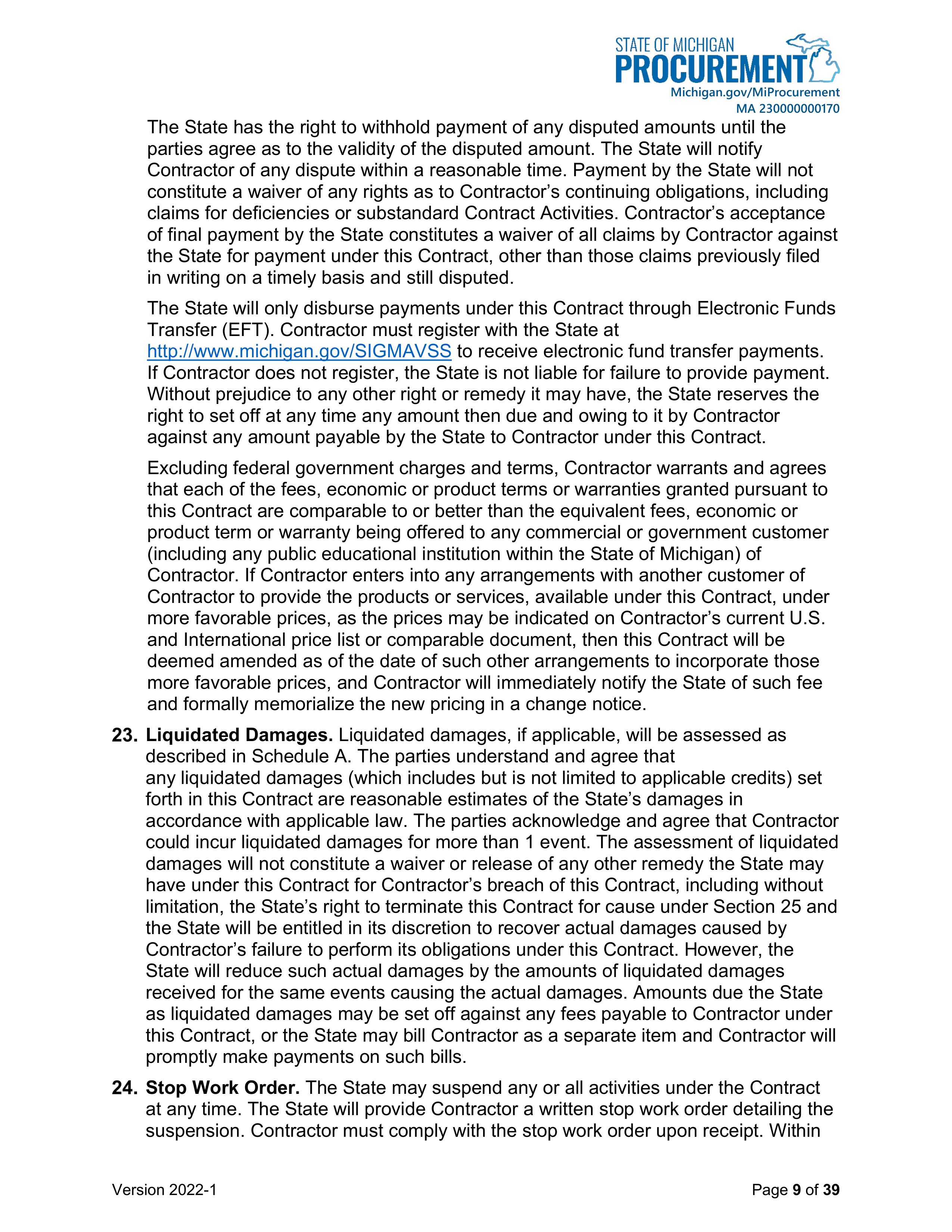 DELOITTE CONTRACT CHANGE NOTICE — page 11