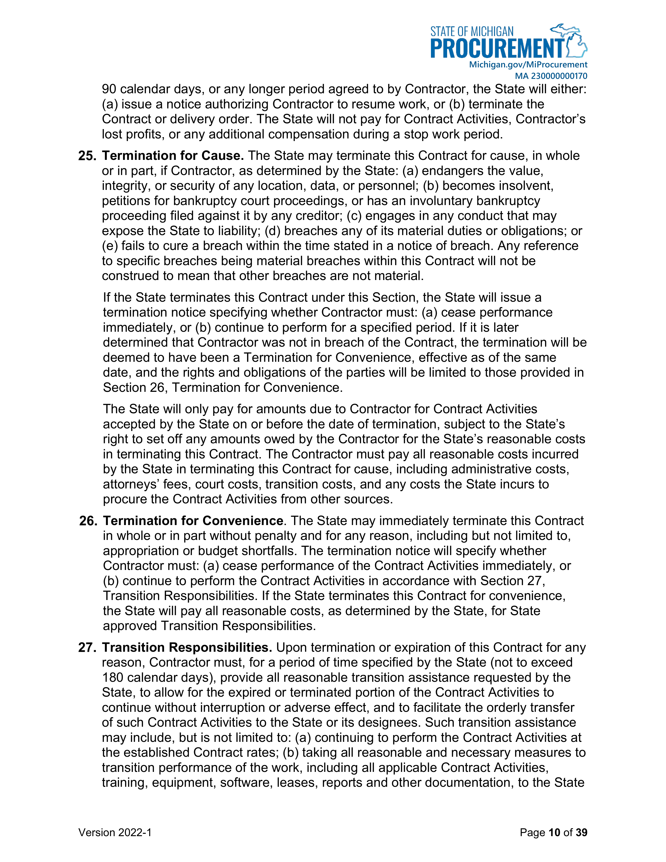 DELOITTE CONTRACT CHANGE NOTICE — page 12