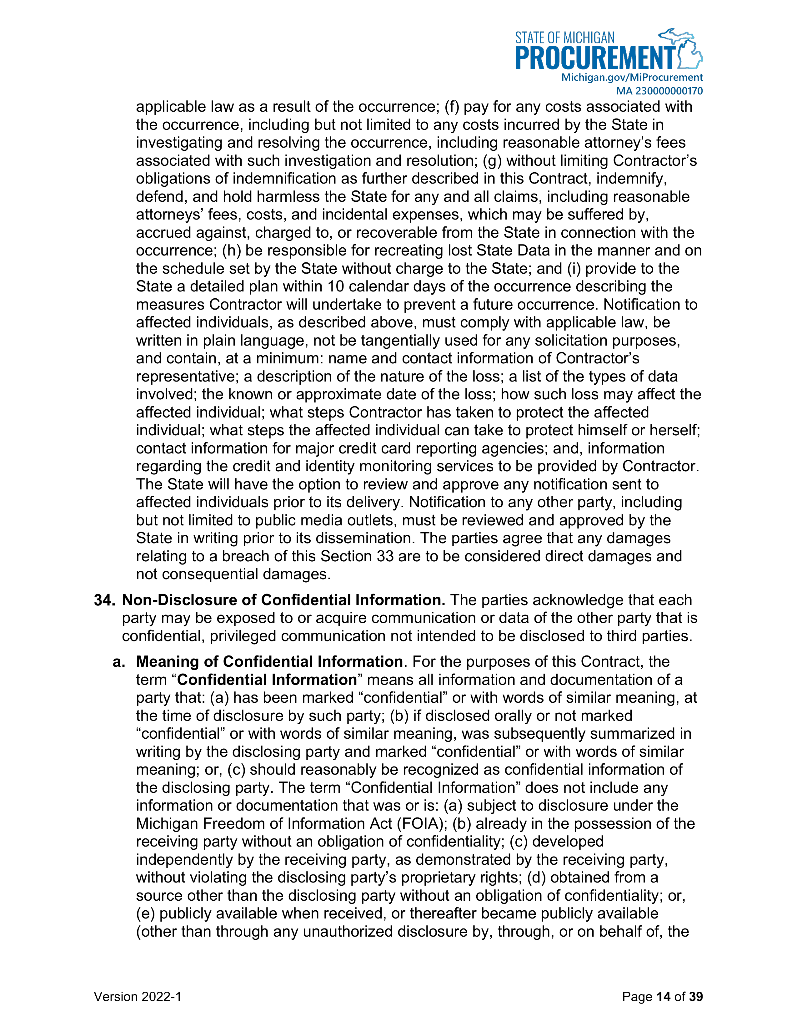 DELOITTE CONTRACT CHANGE NOTICE — page 16