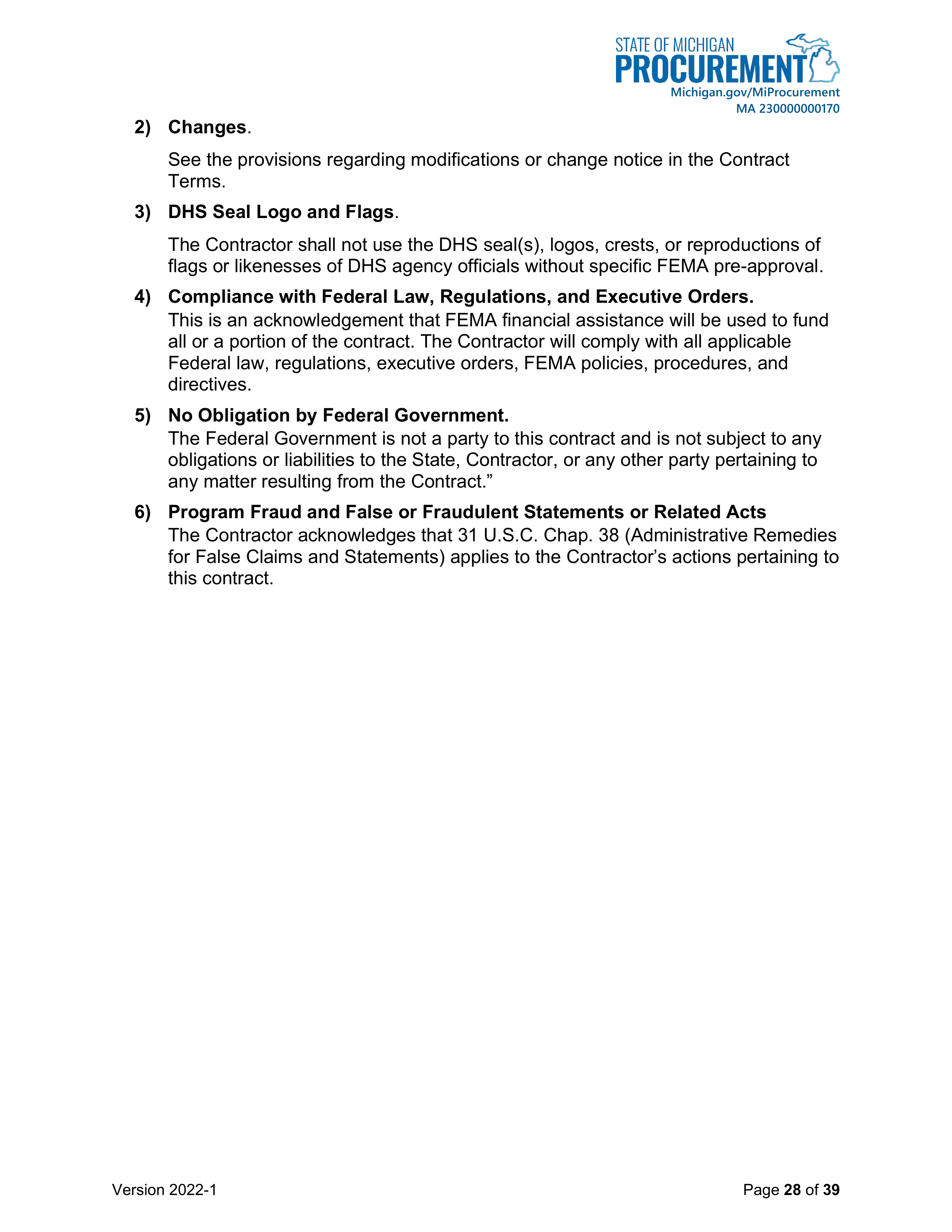 DELOITTE CONTRACT CHANGE NOTICE — page 30