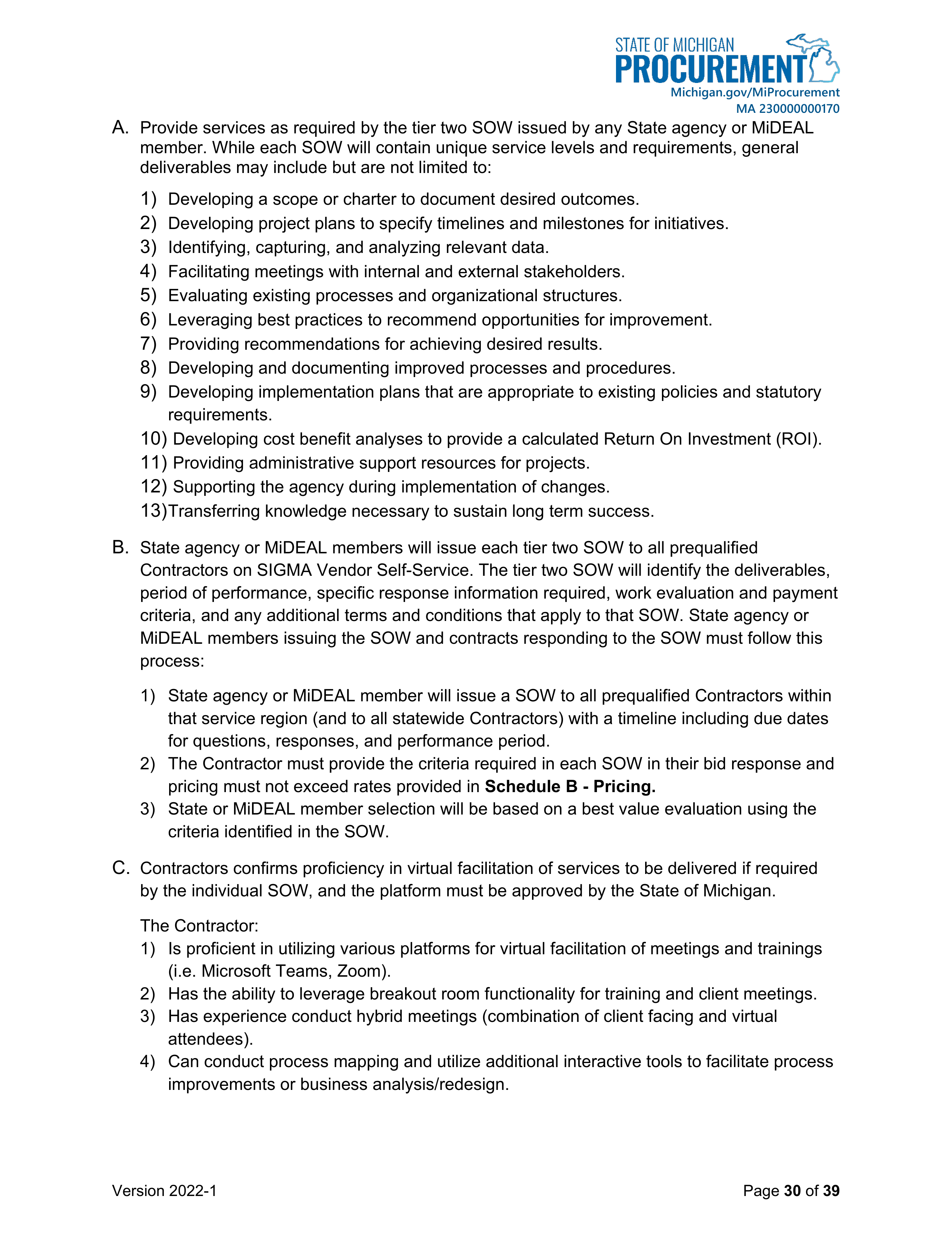 DELOITTE CONTRACT CHANGE NOTICE — page 32