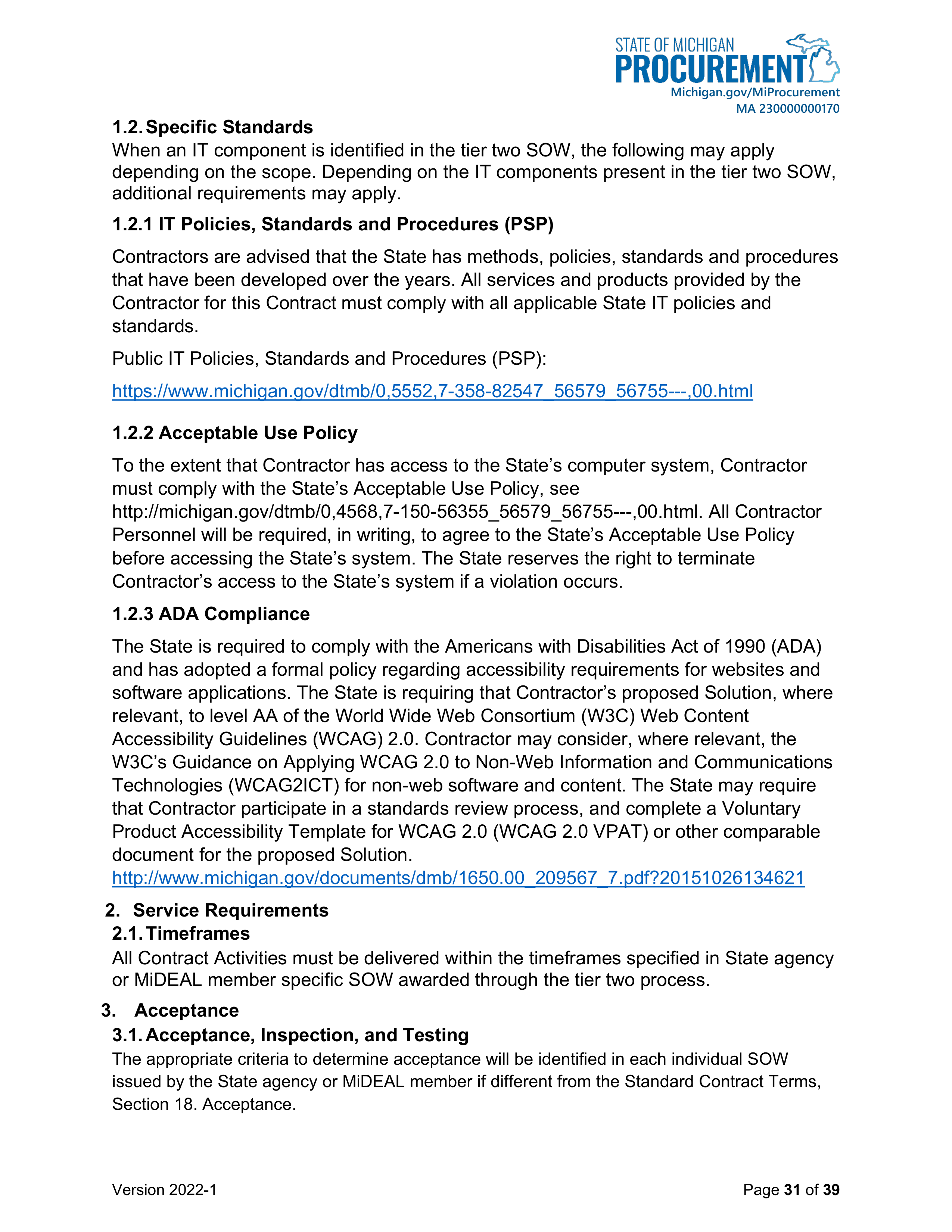 DELOITTE CONTRACT CHANGE NOTICE — page 33