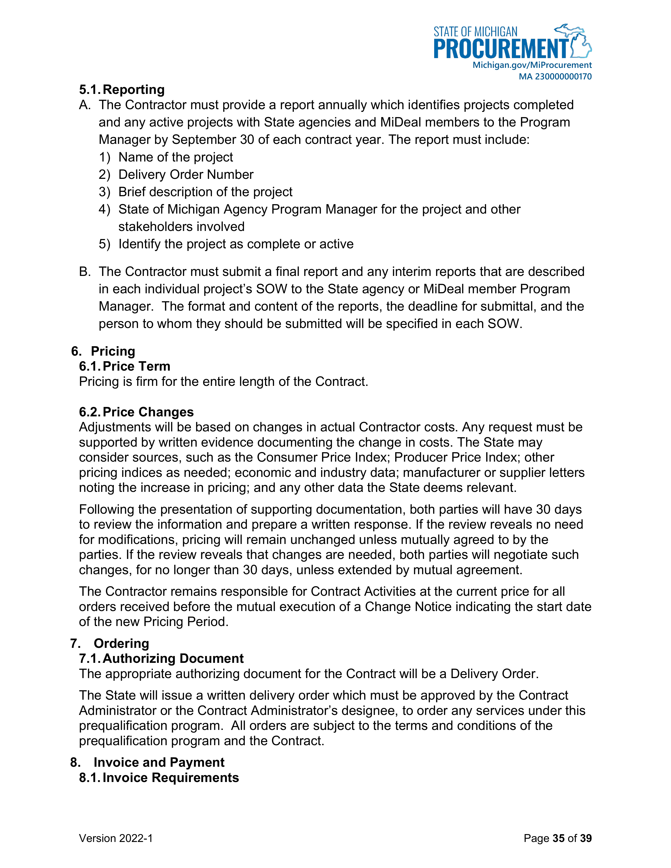 DELOITTE CONTRACT CHANGE NOTICE — page 37