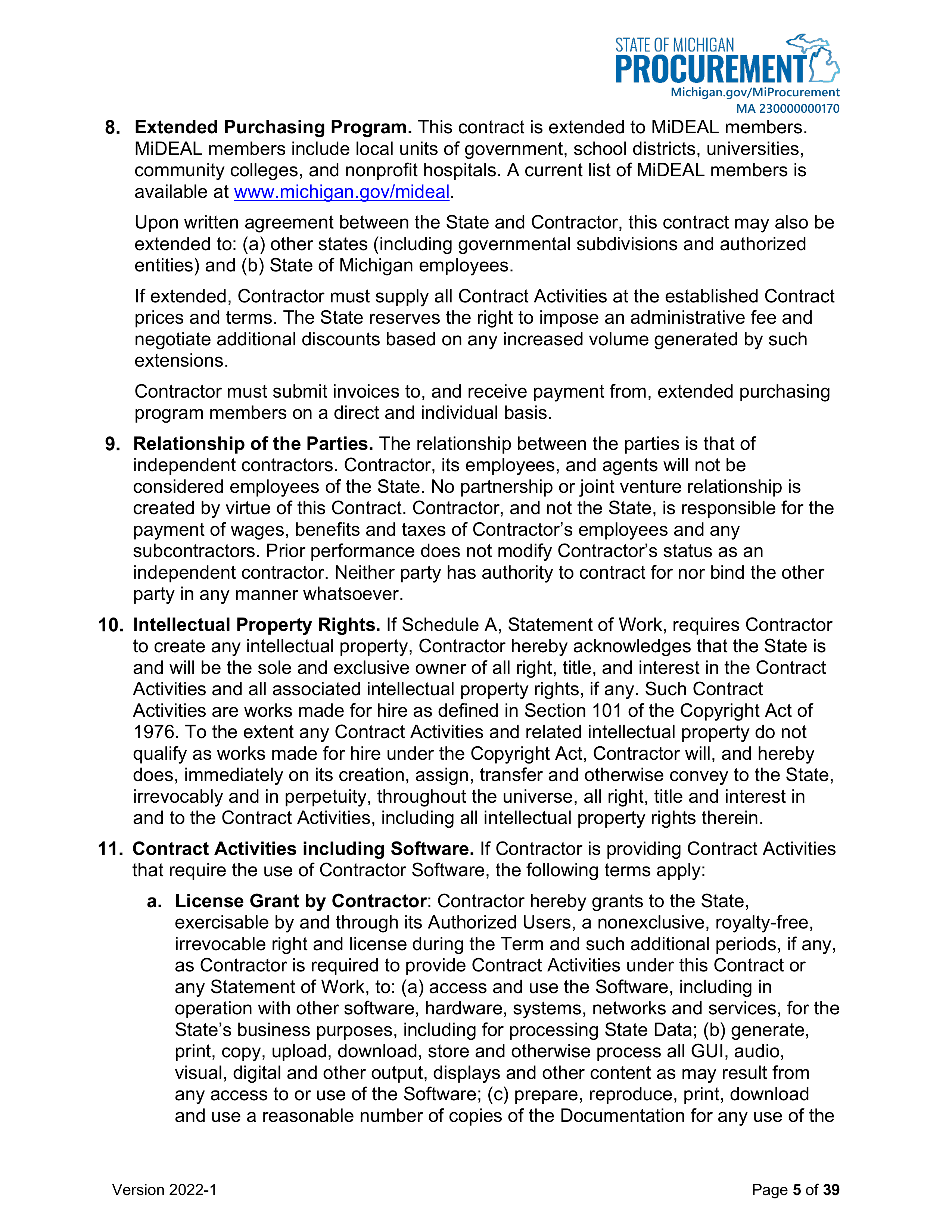 DELOITTE CONTRACT CHANGE NOTICE — page 7