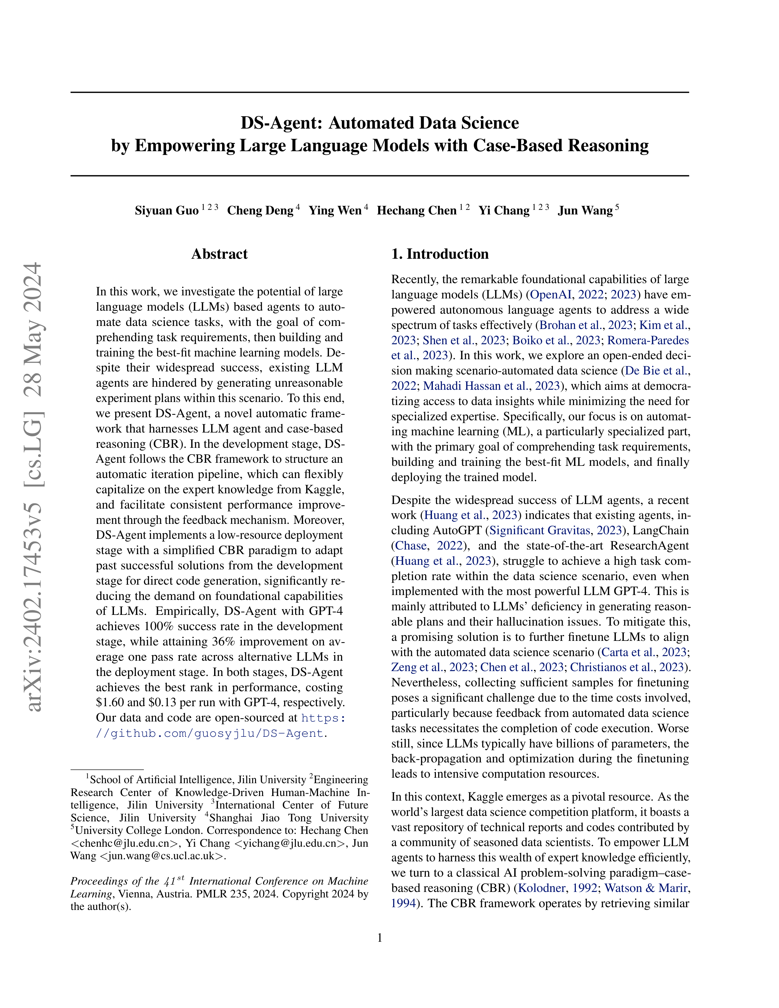 DS Agent for Data Science Automation — page 1
