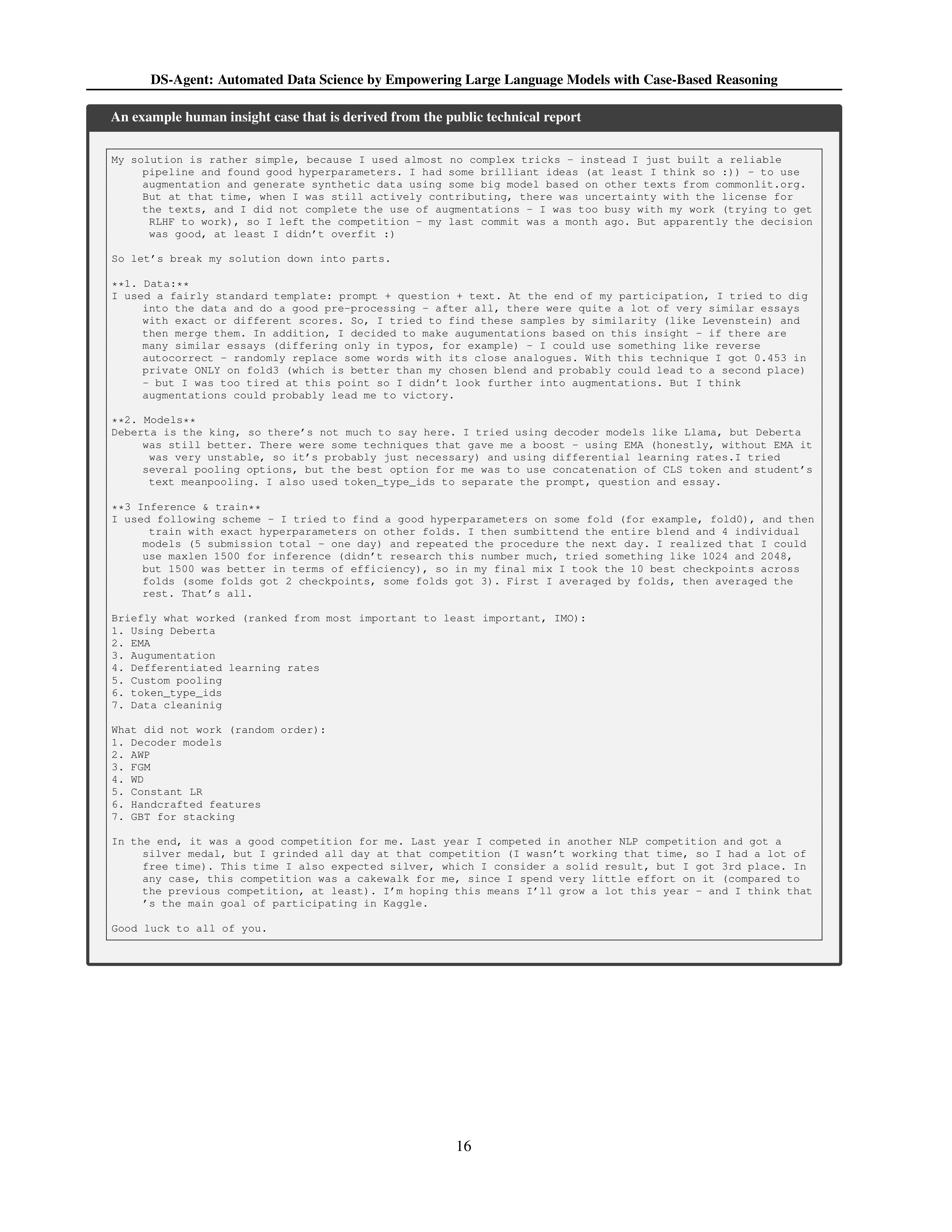 DS Agent for Data Science Automation — page 16
