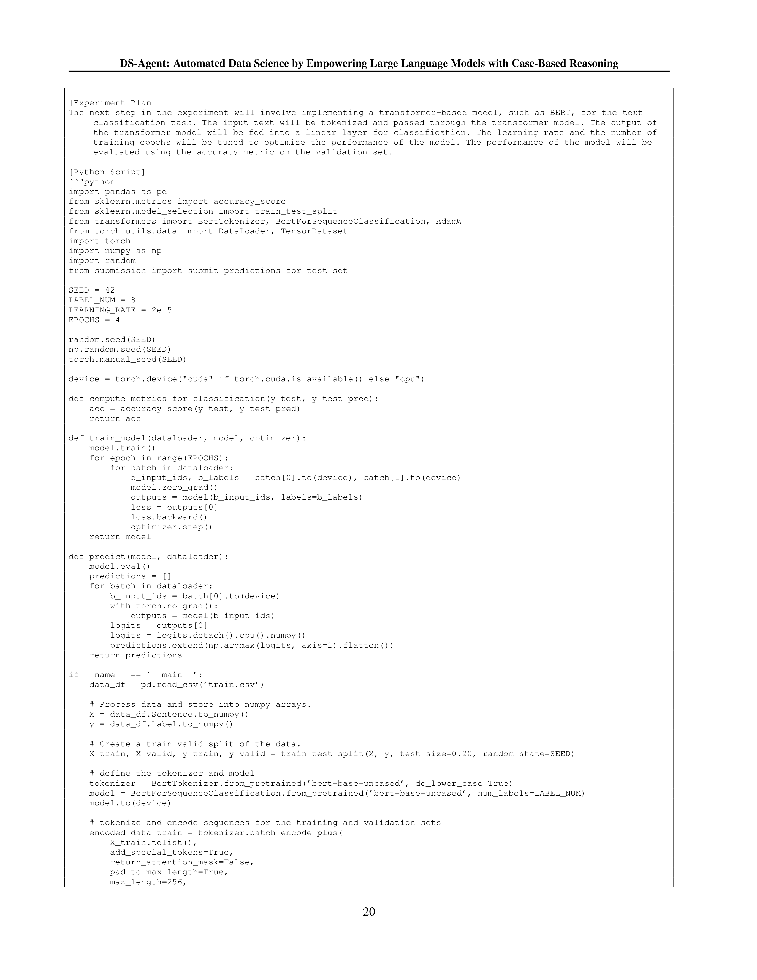 DS Agent for Data Science Automation — page 20