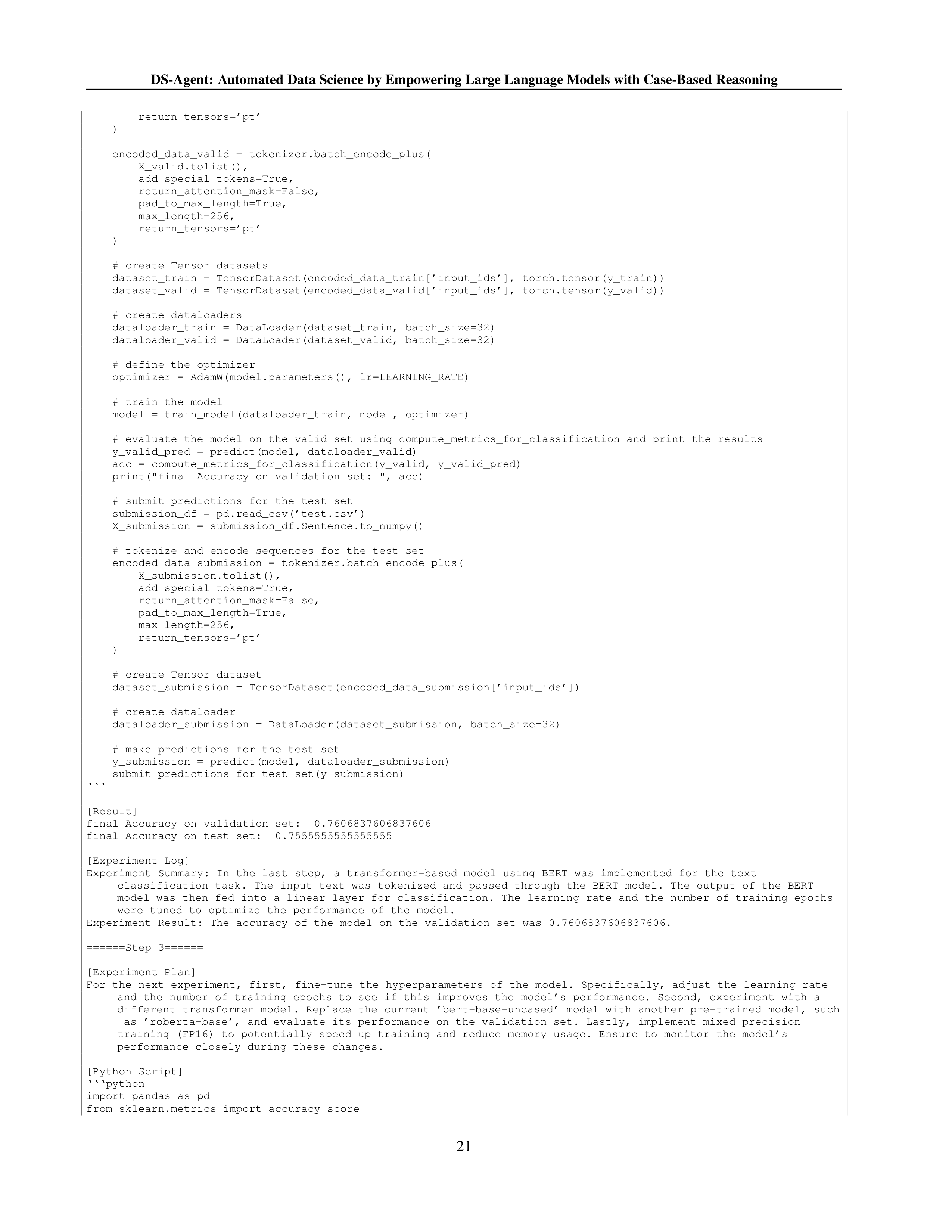 DS Agent for Data Science Automation — page 21