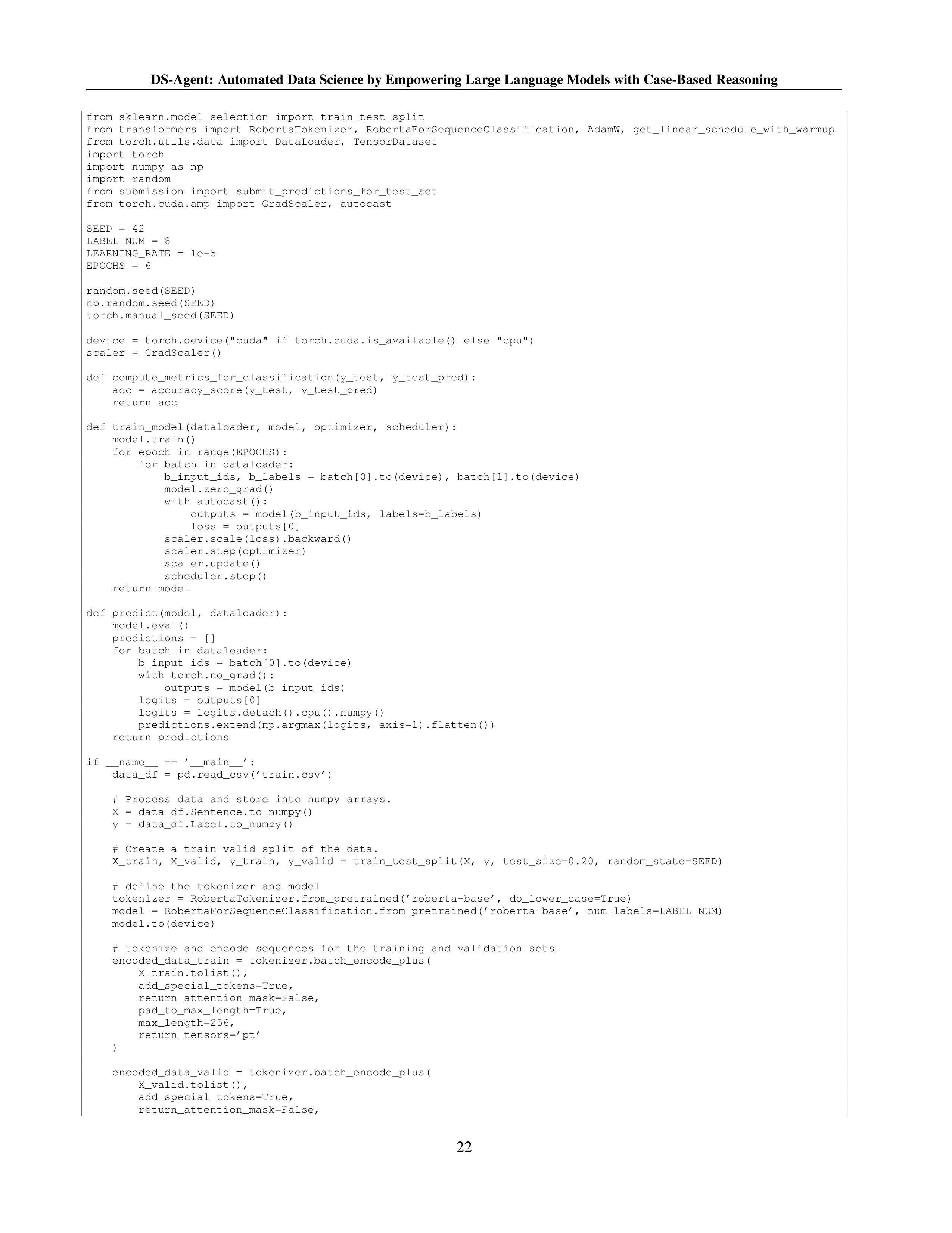 DS Agent for Data Science Automation — page 22