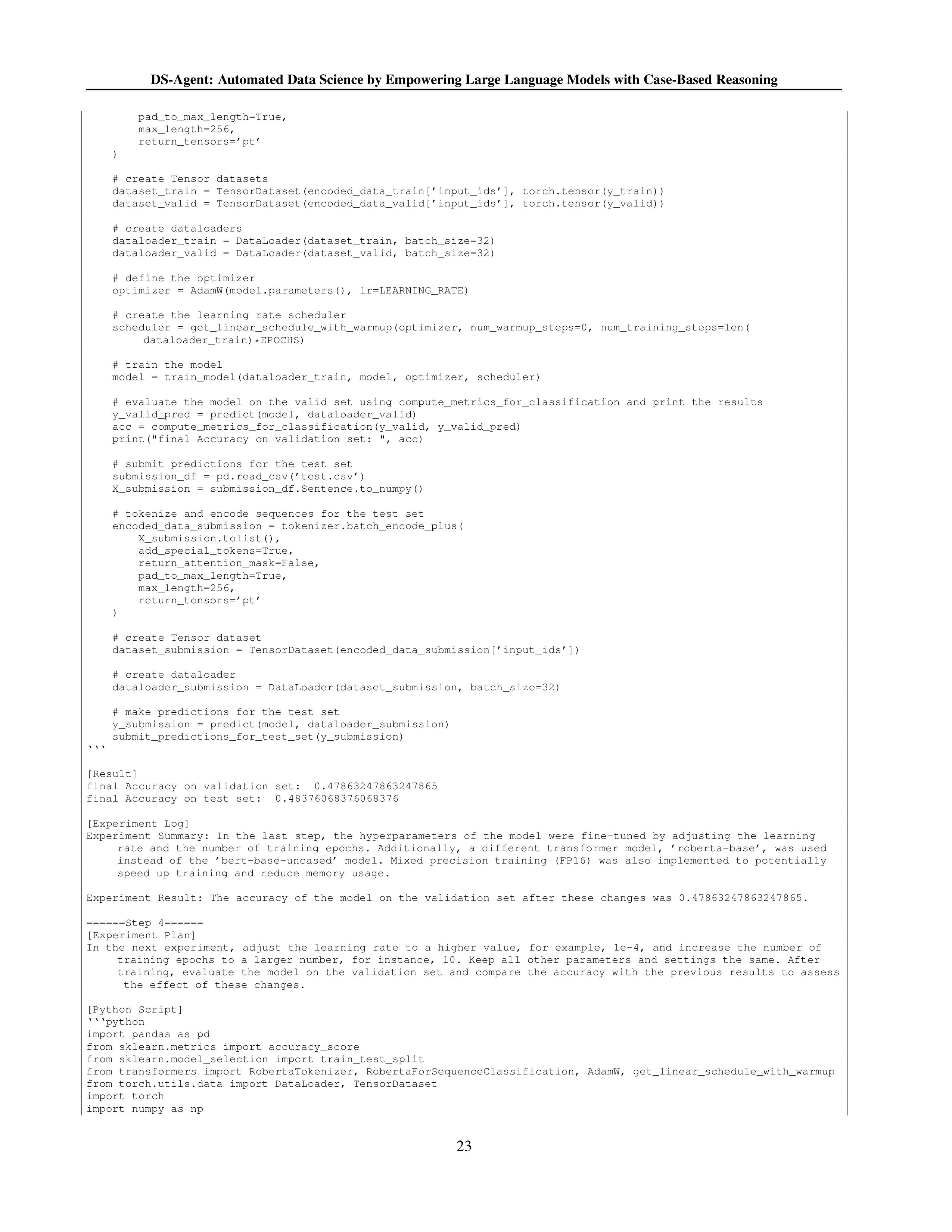 DS Agent for Data Science Automation — page 23