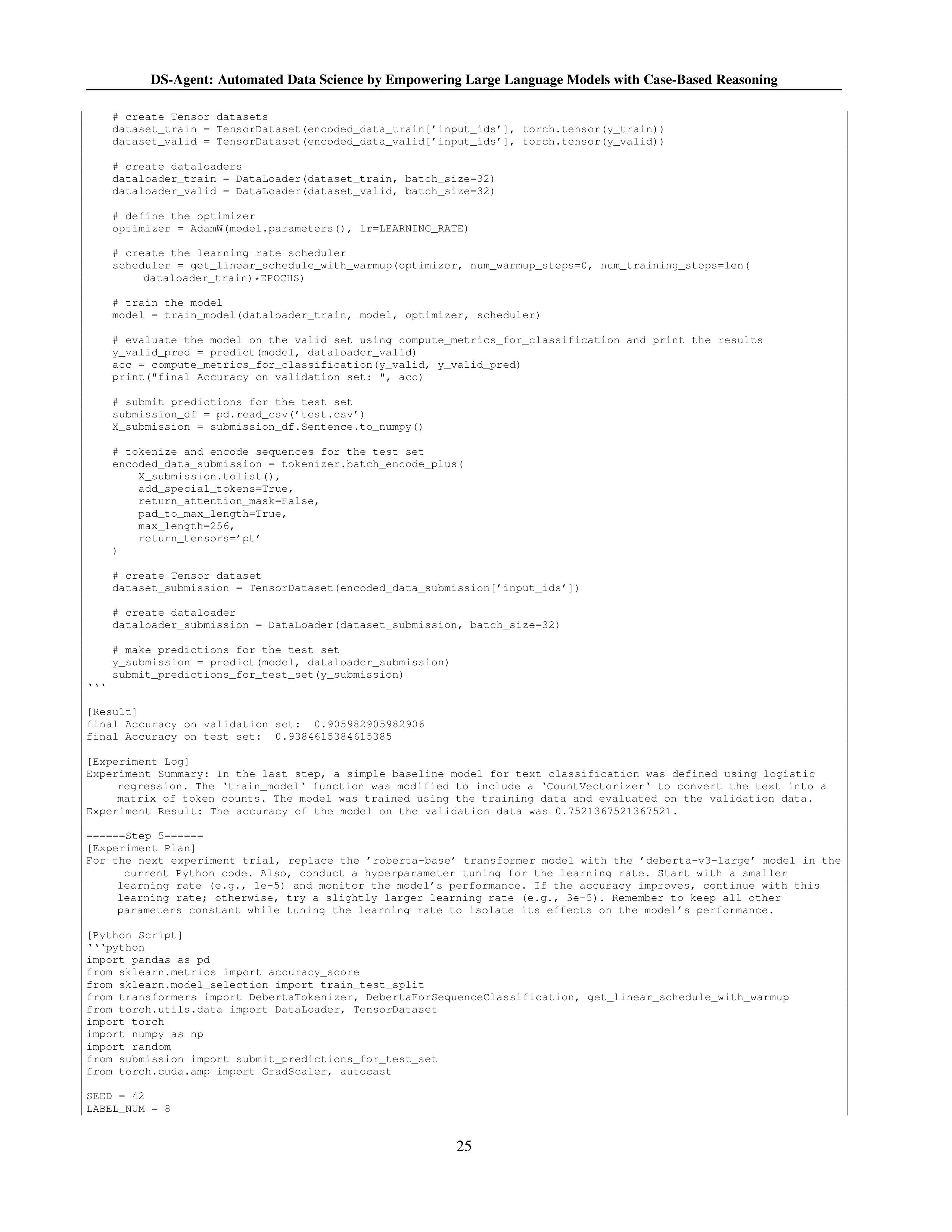 DS Agent for Data Science Automation — page 25