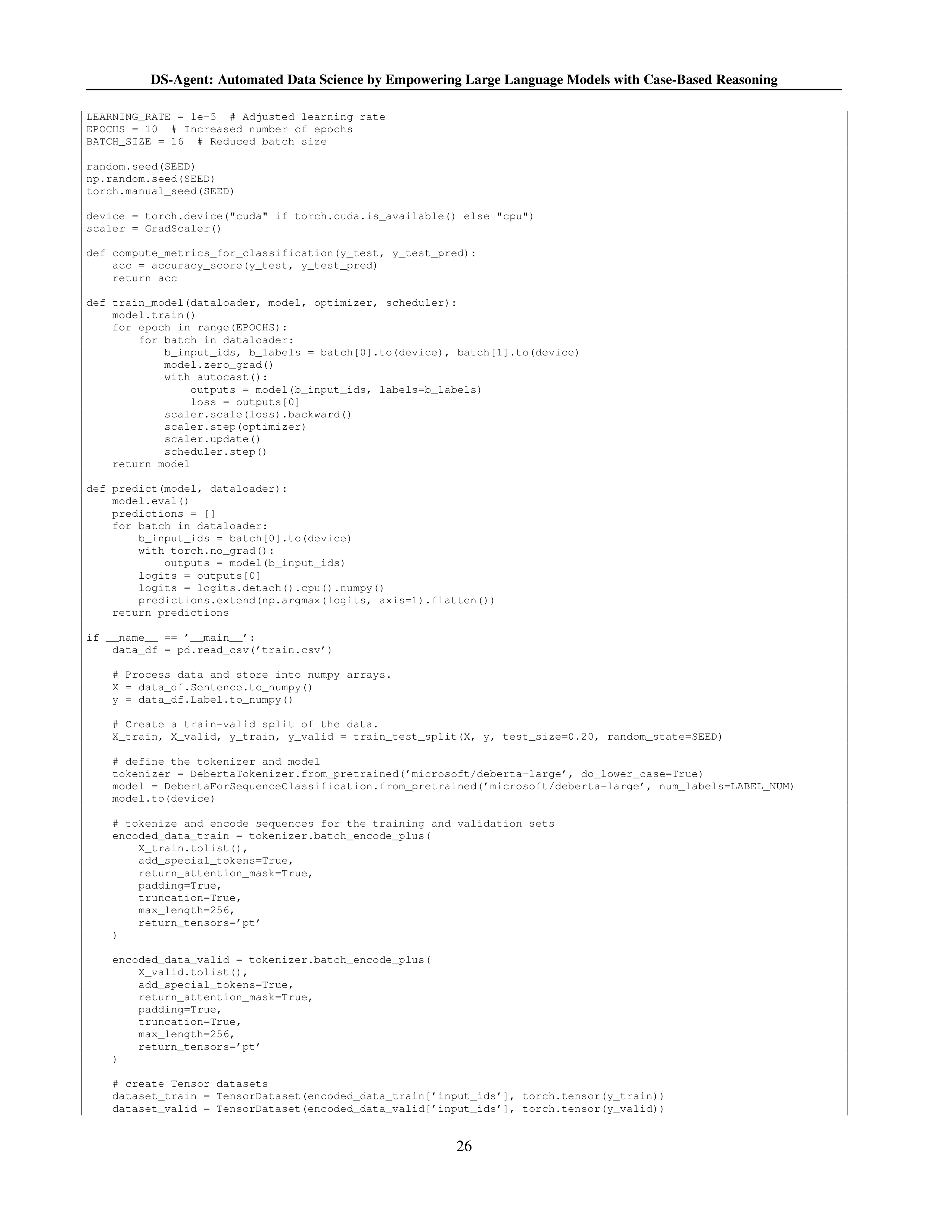 DS Agent for Data Science Automation — page 26