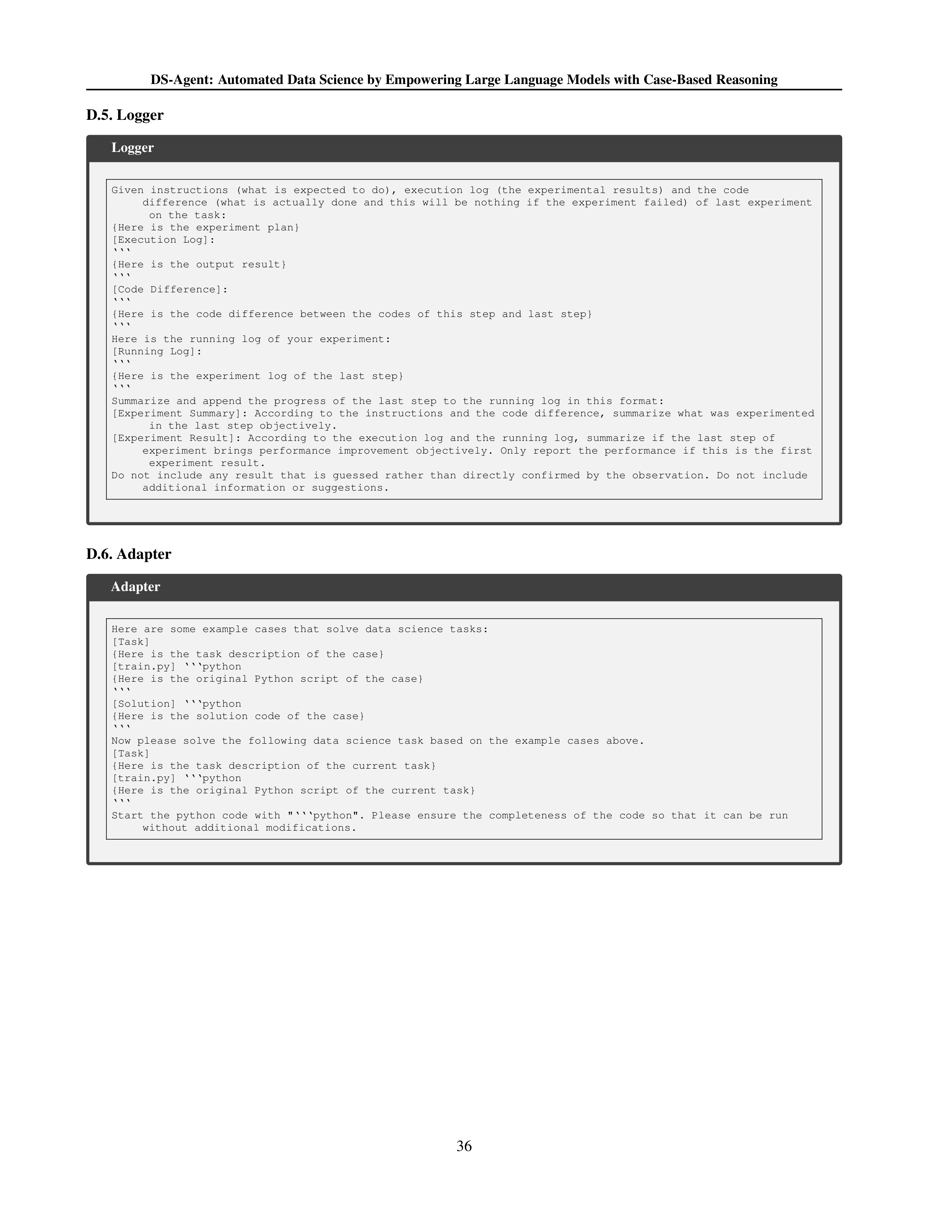 DS Agent for Data Science Automation — page 36