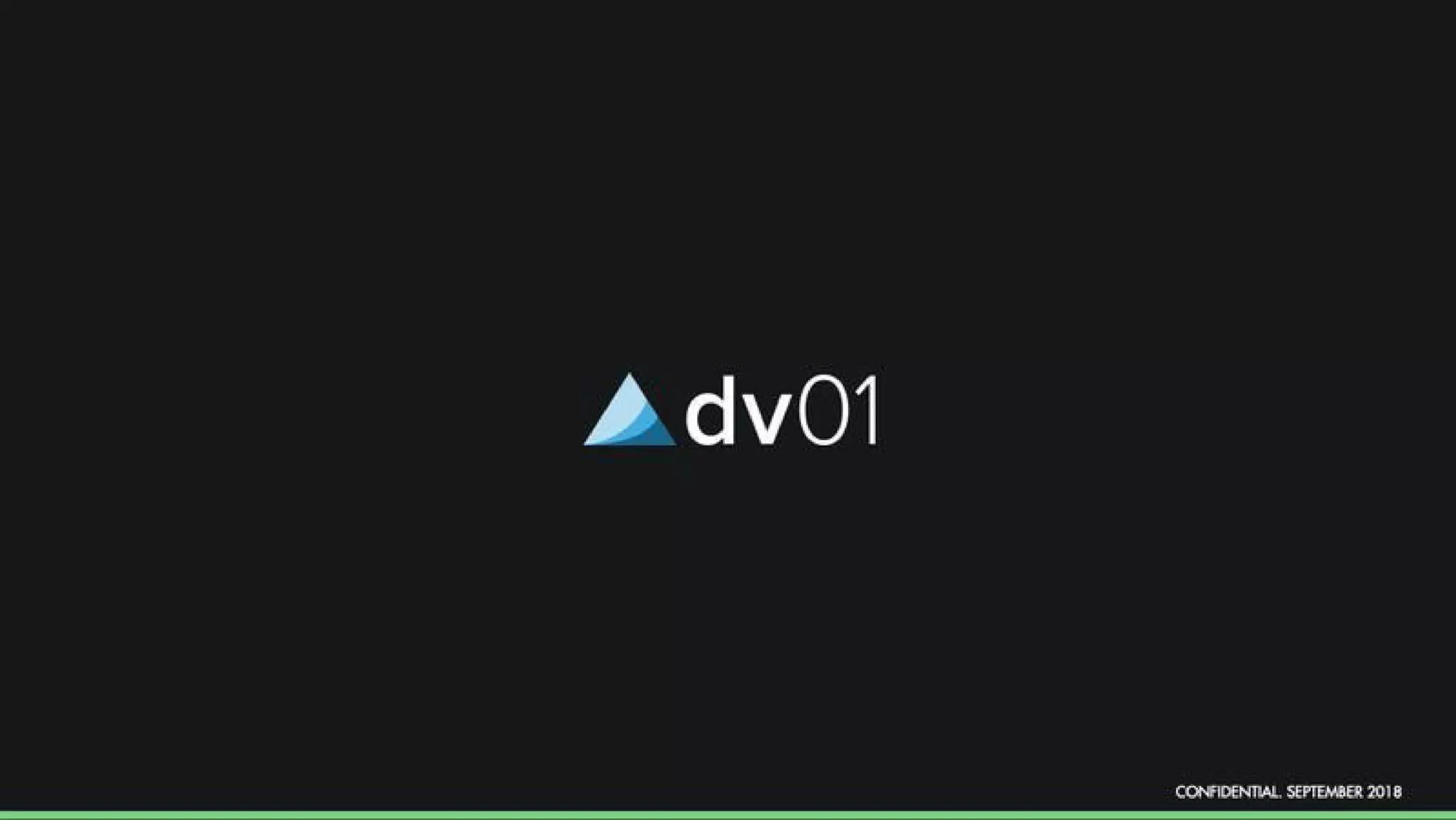 DV01 Pitch Deck — page 1