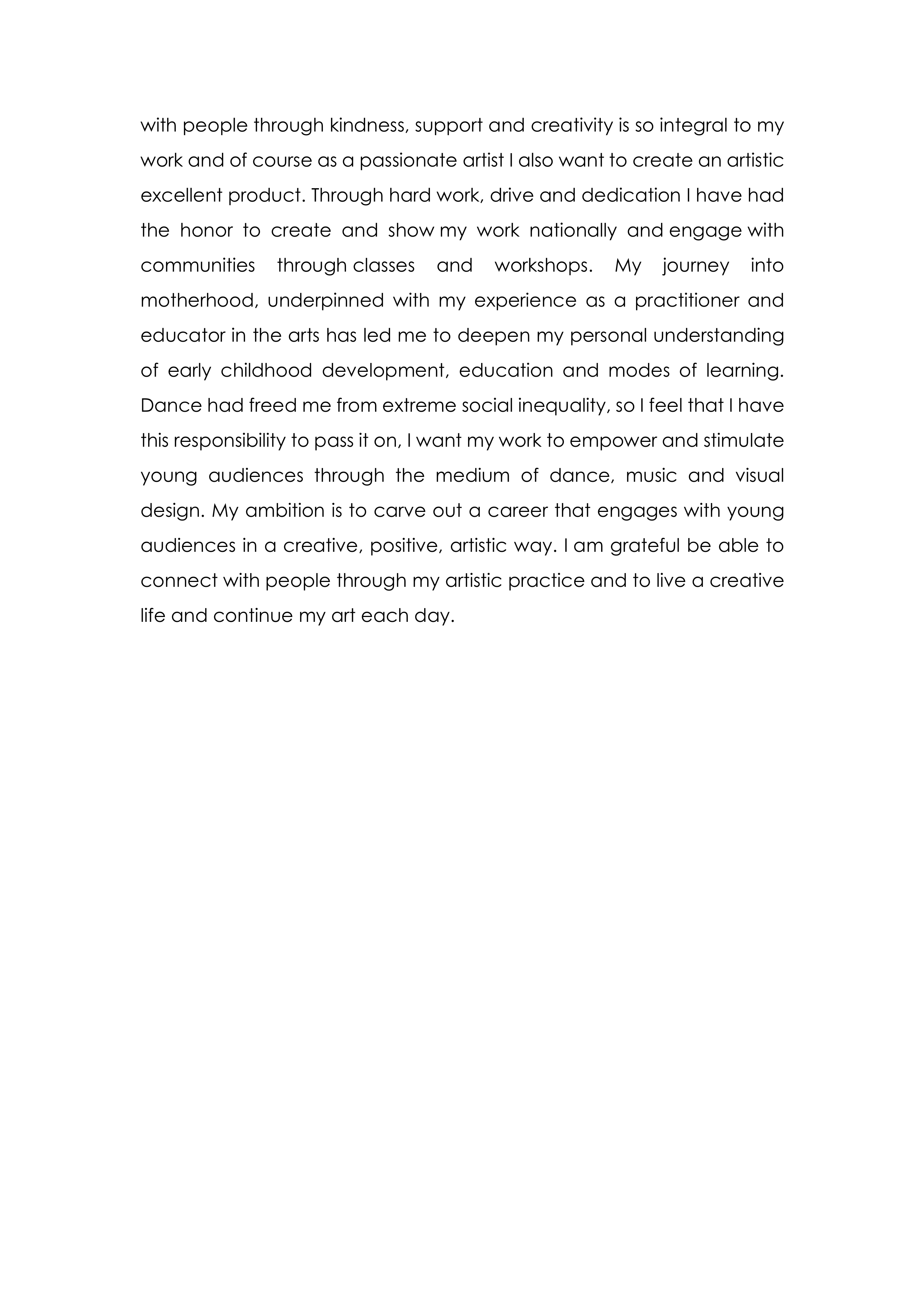 Dance for Young Audiences Artist Statement – AI Statement Generator ...