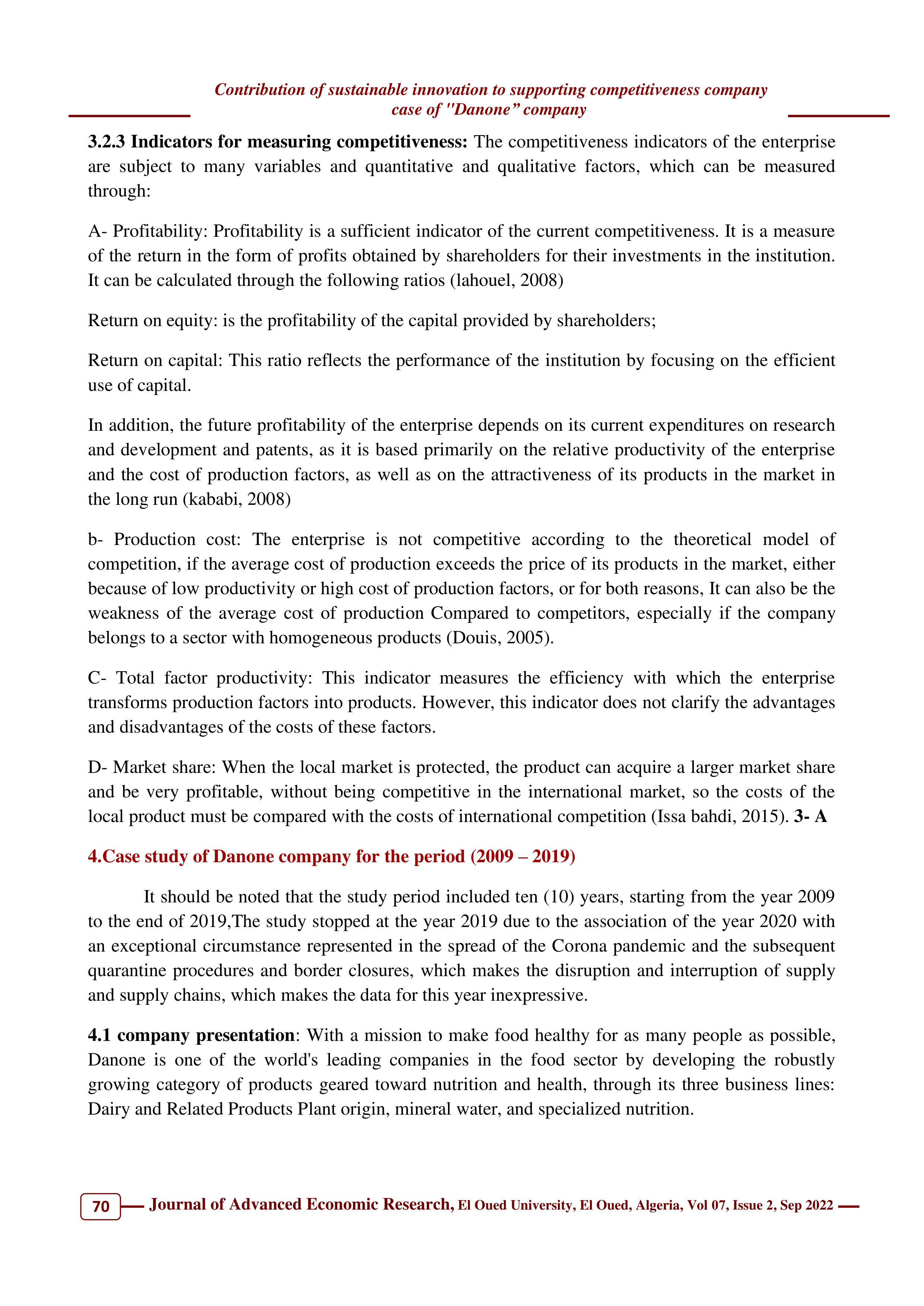 Danone Sustainability Report — page 10